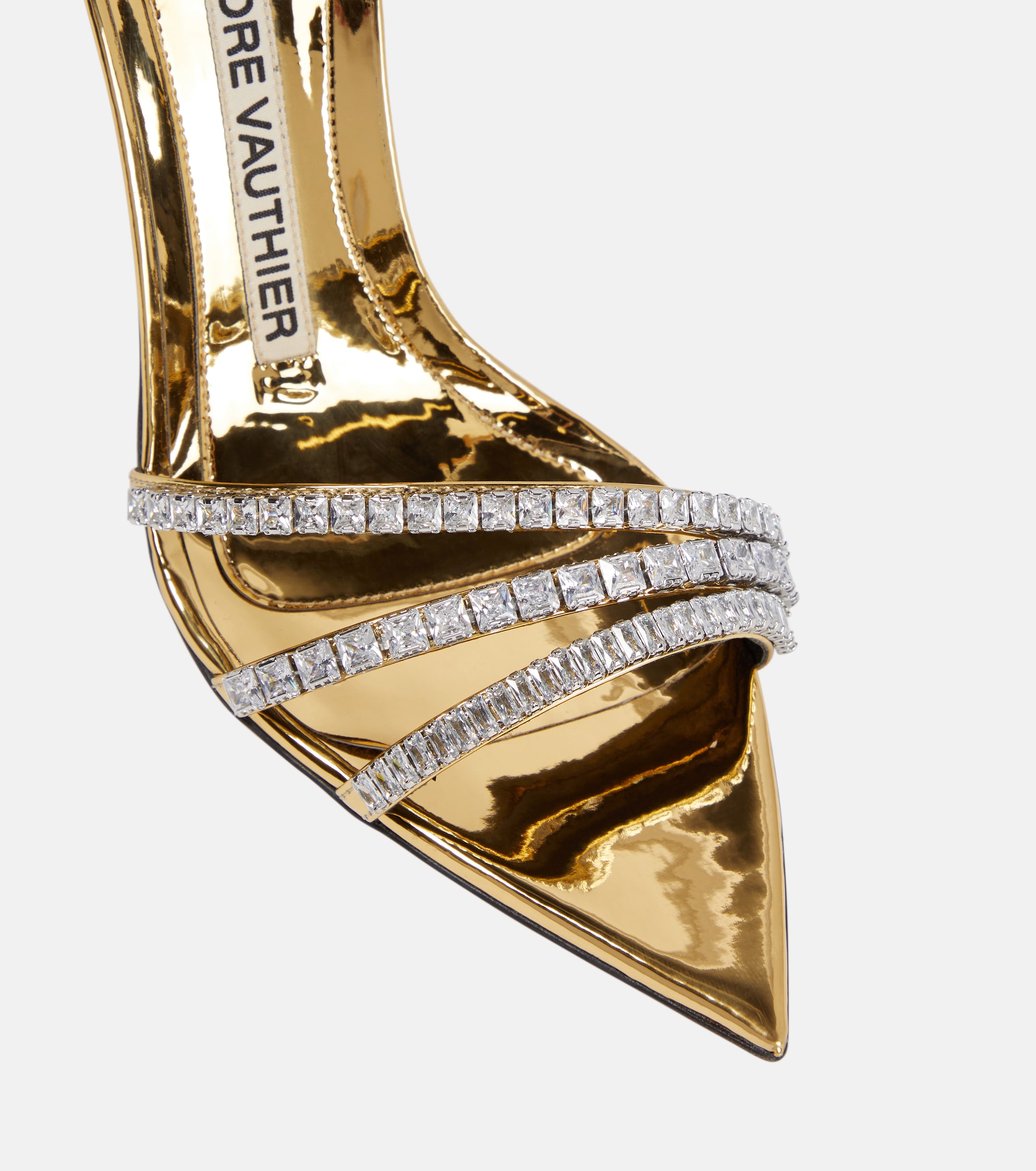 Alexandre Vauthier Embellished patent leather sandals thumbnail