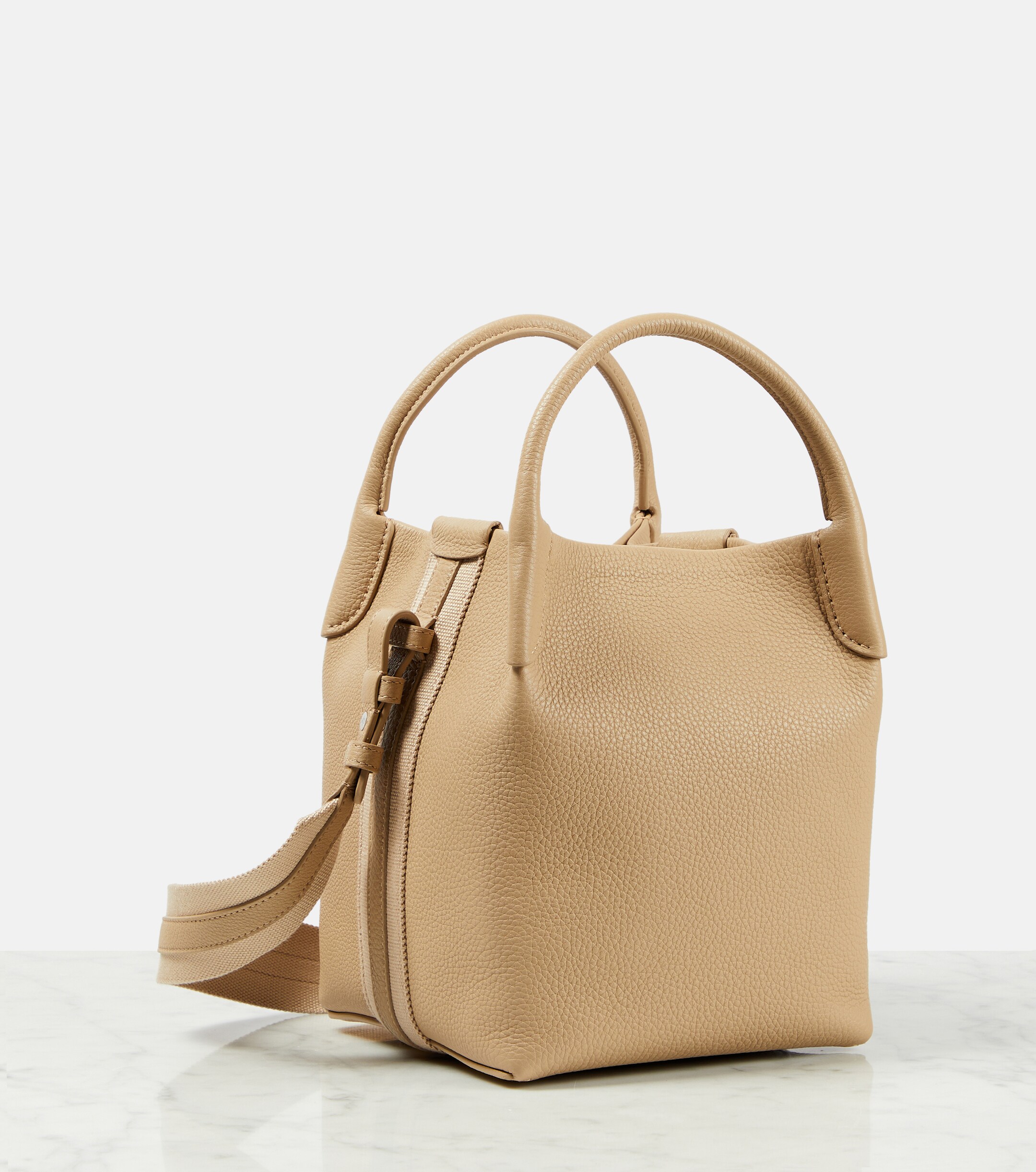 Loro Piana Bale Small leather tote bag