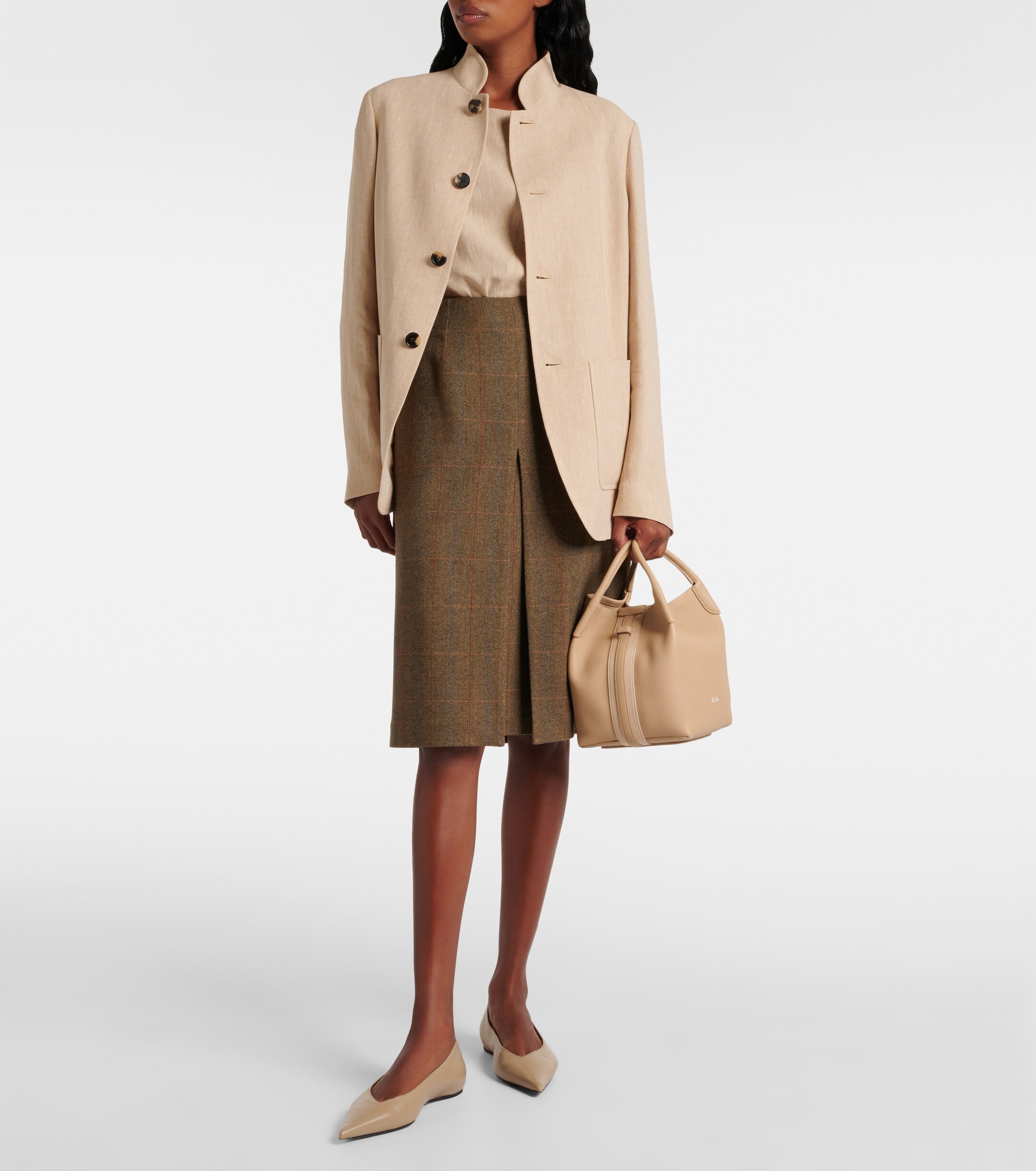 Loro Piana Bale Small leather tote bag