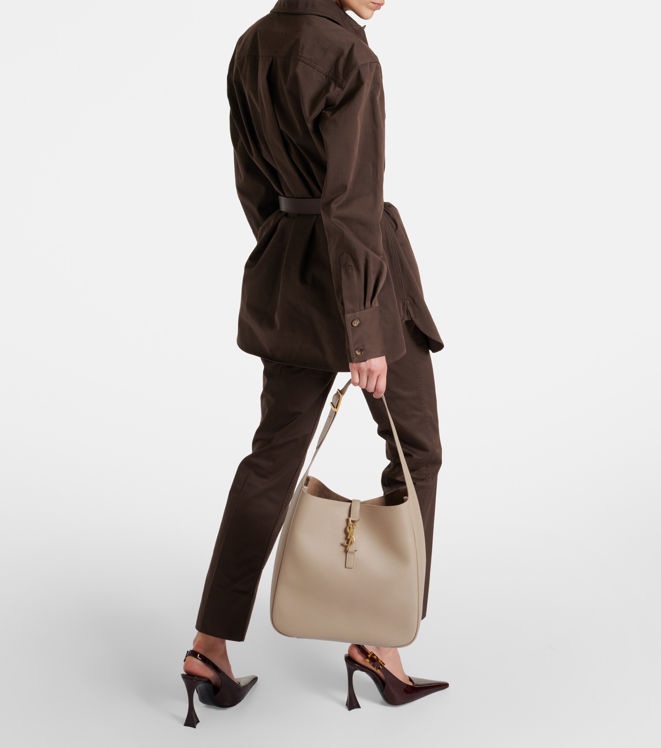 Saint Laurent Le 5 à 7 Large leather shoulder bag