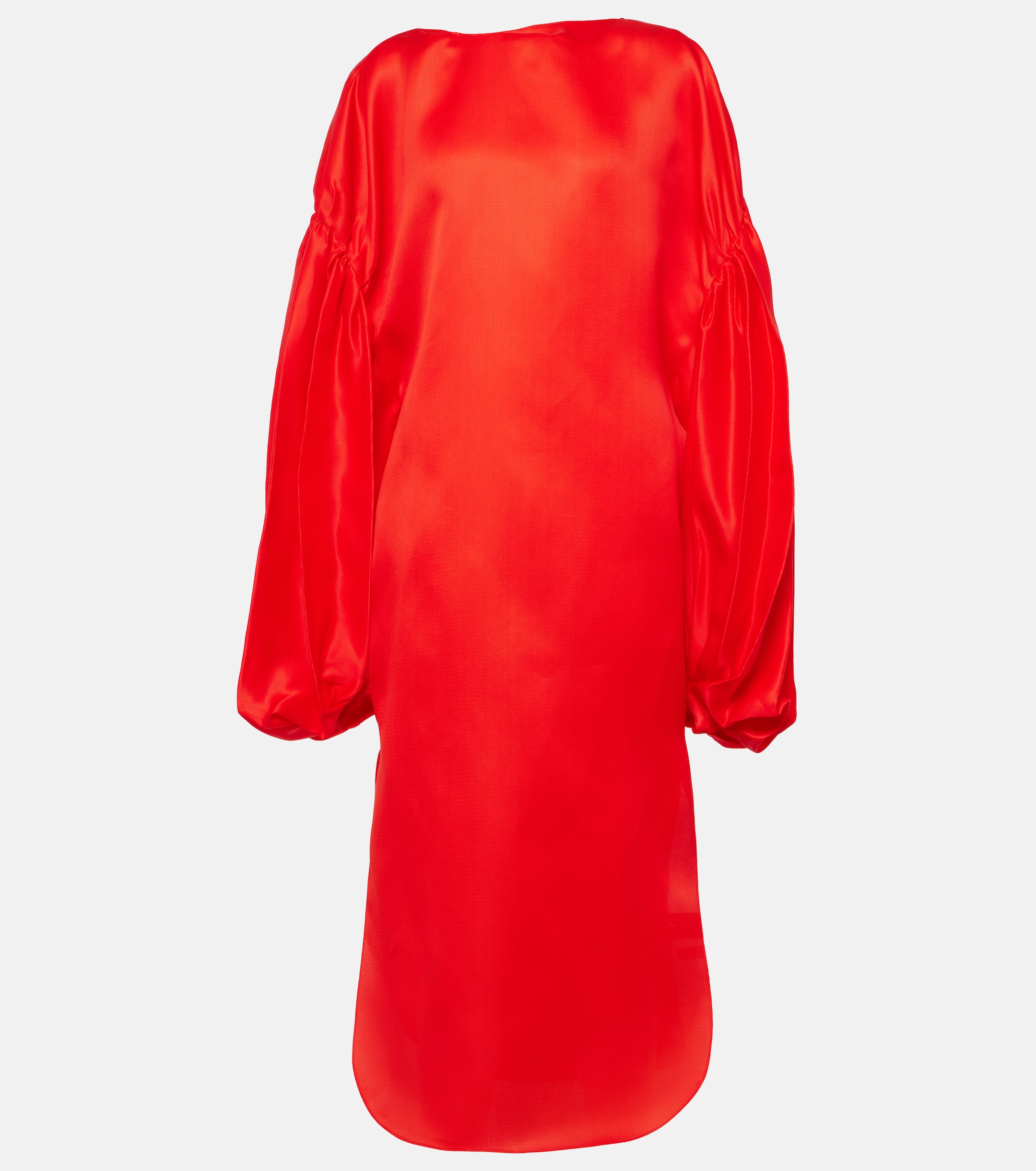 KHAITE Zelma puff-sleeve silk gown