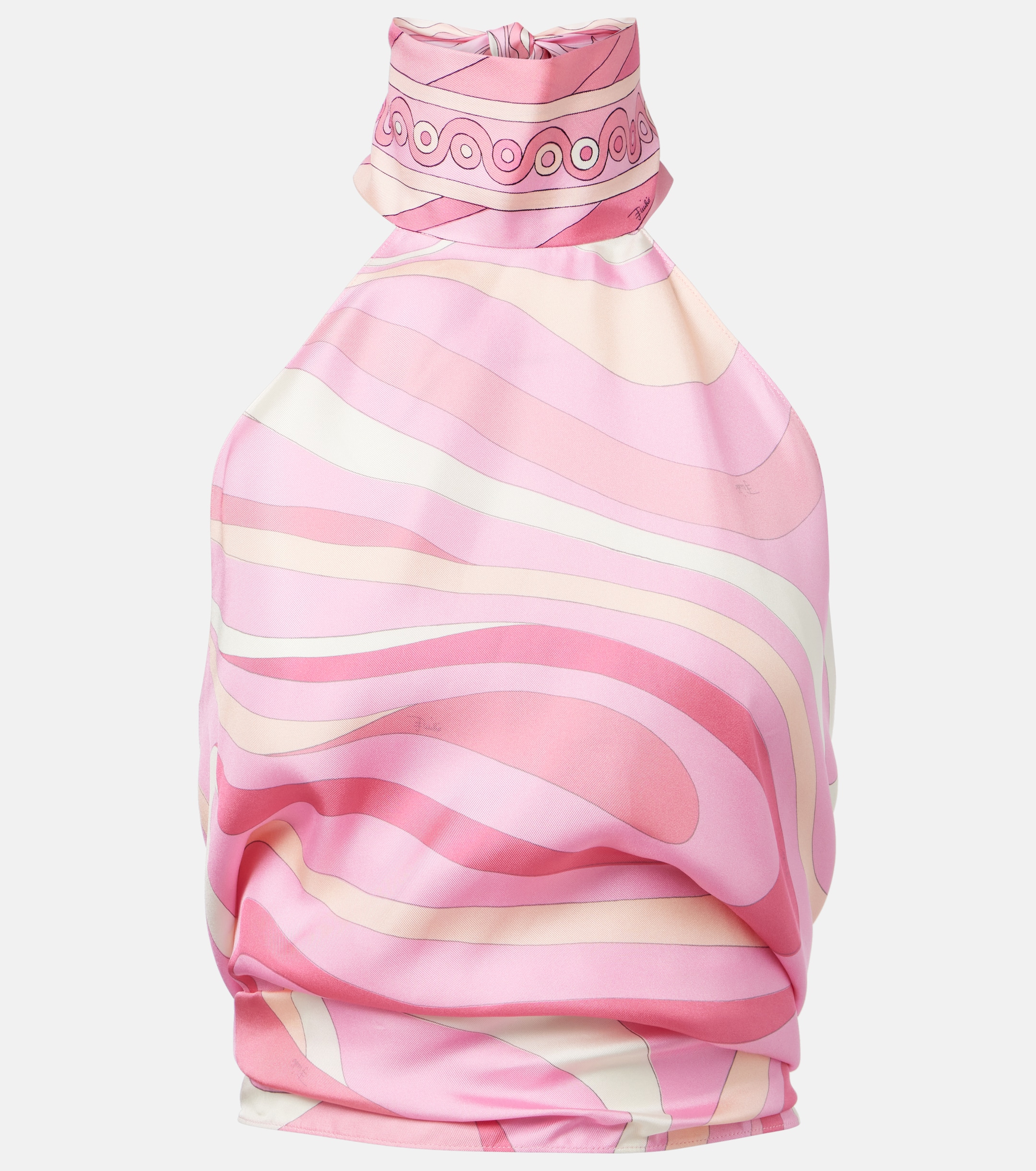 Pucci Marmo halterneck silk top