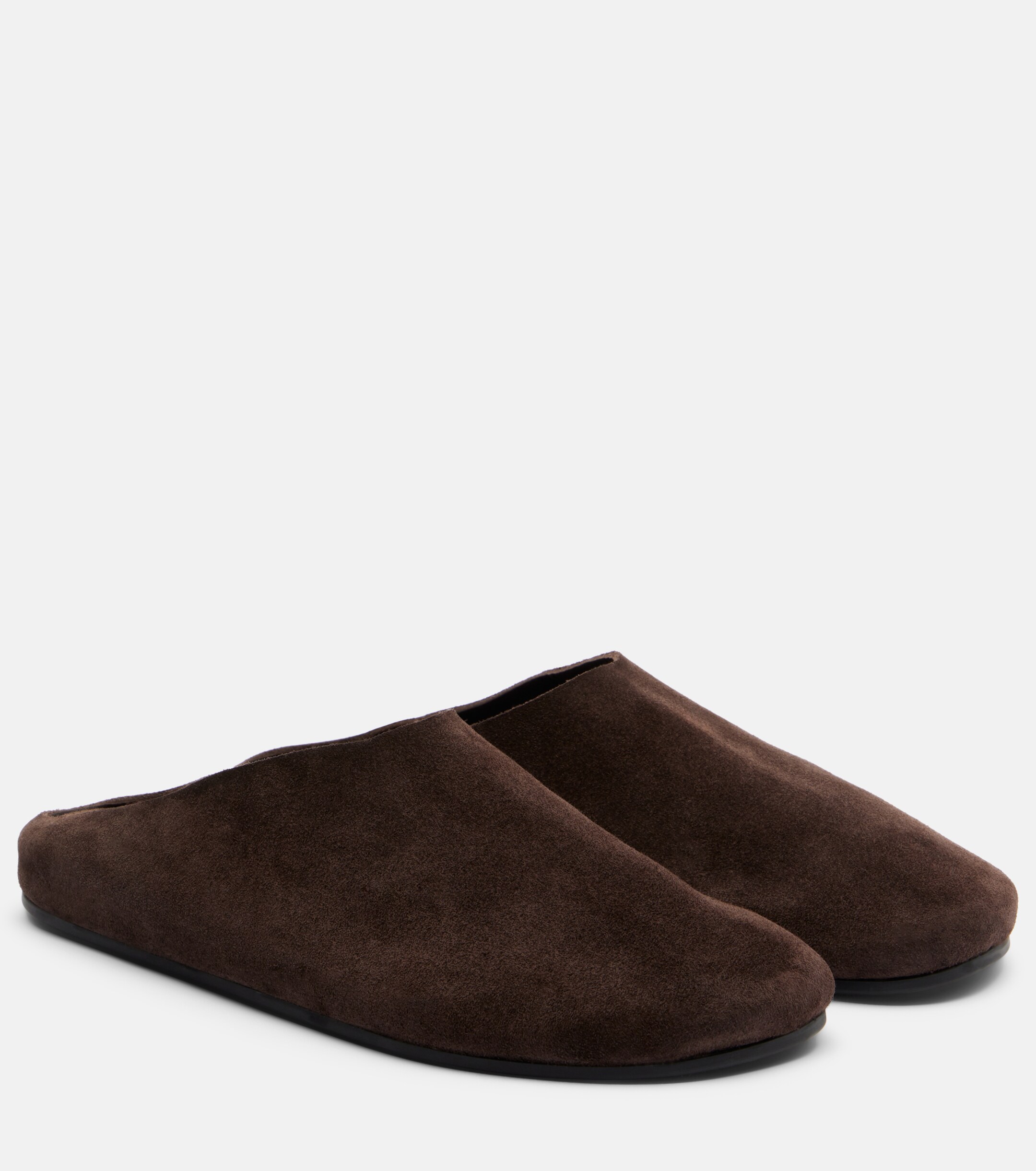 The Row Hudson suede mules