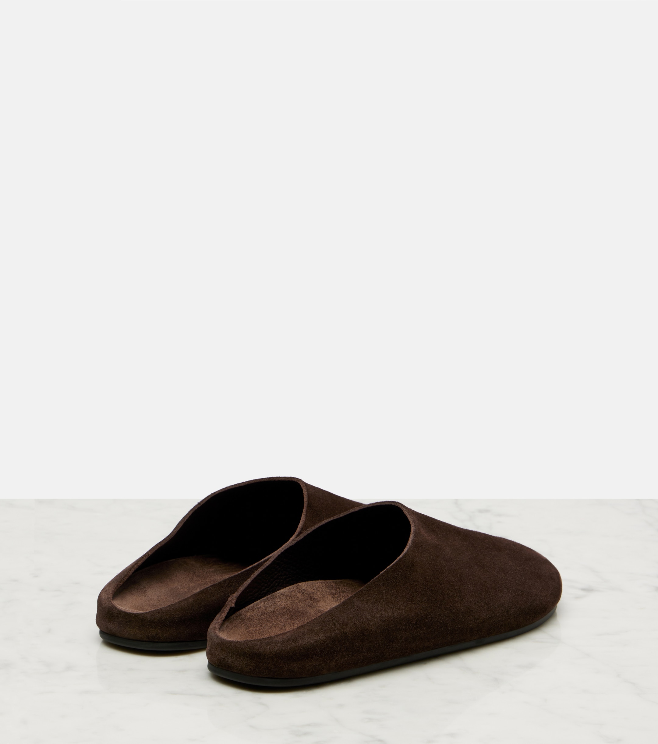 The Row Hudson suede mules
