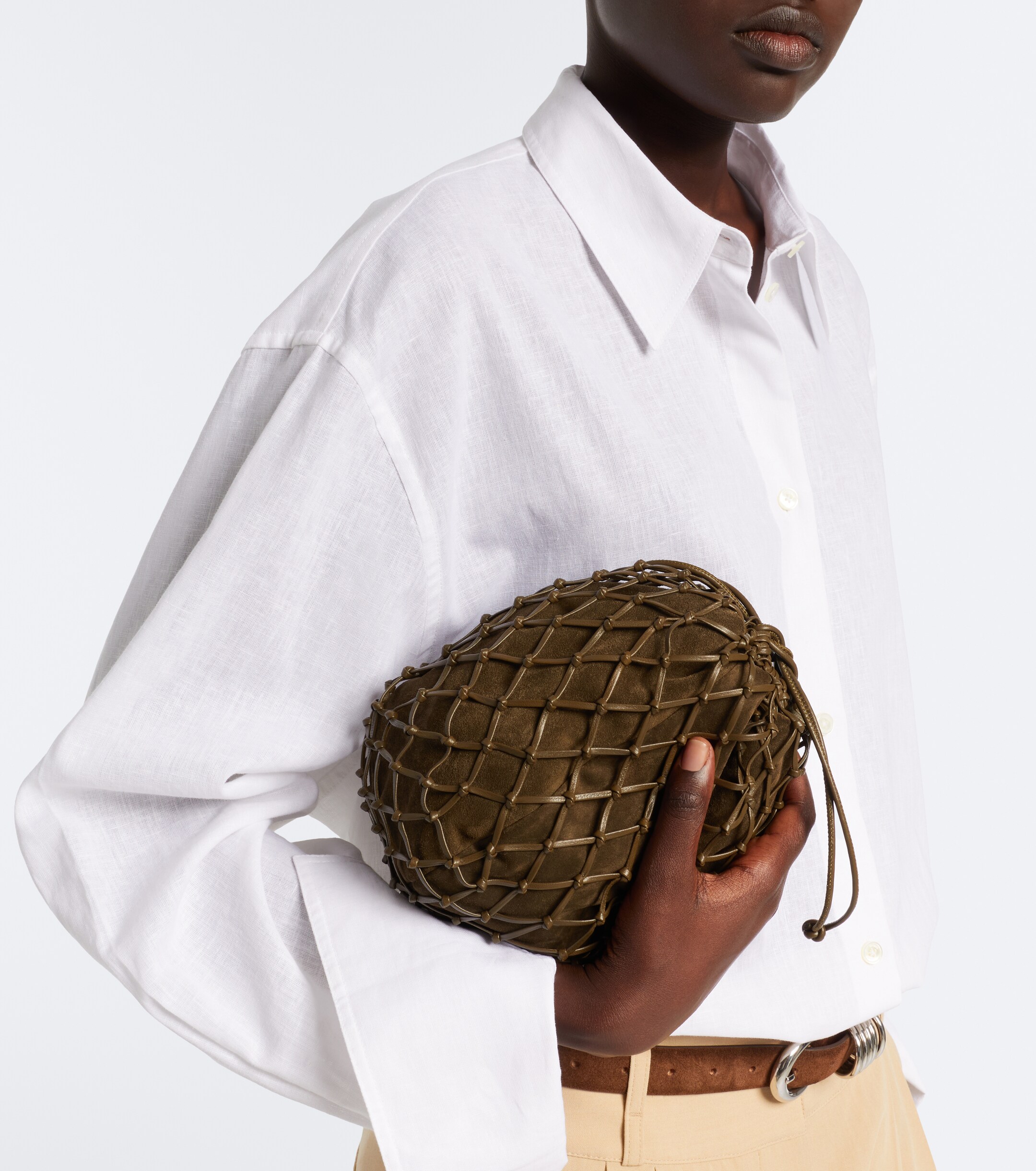 Savette Macramé Small leather pouch thumbnail