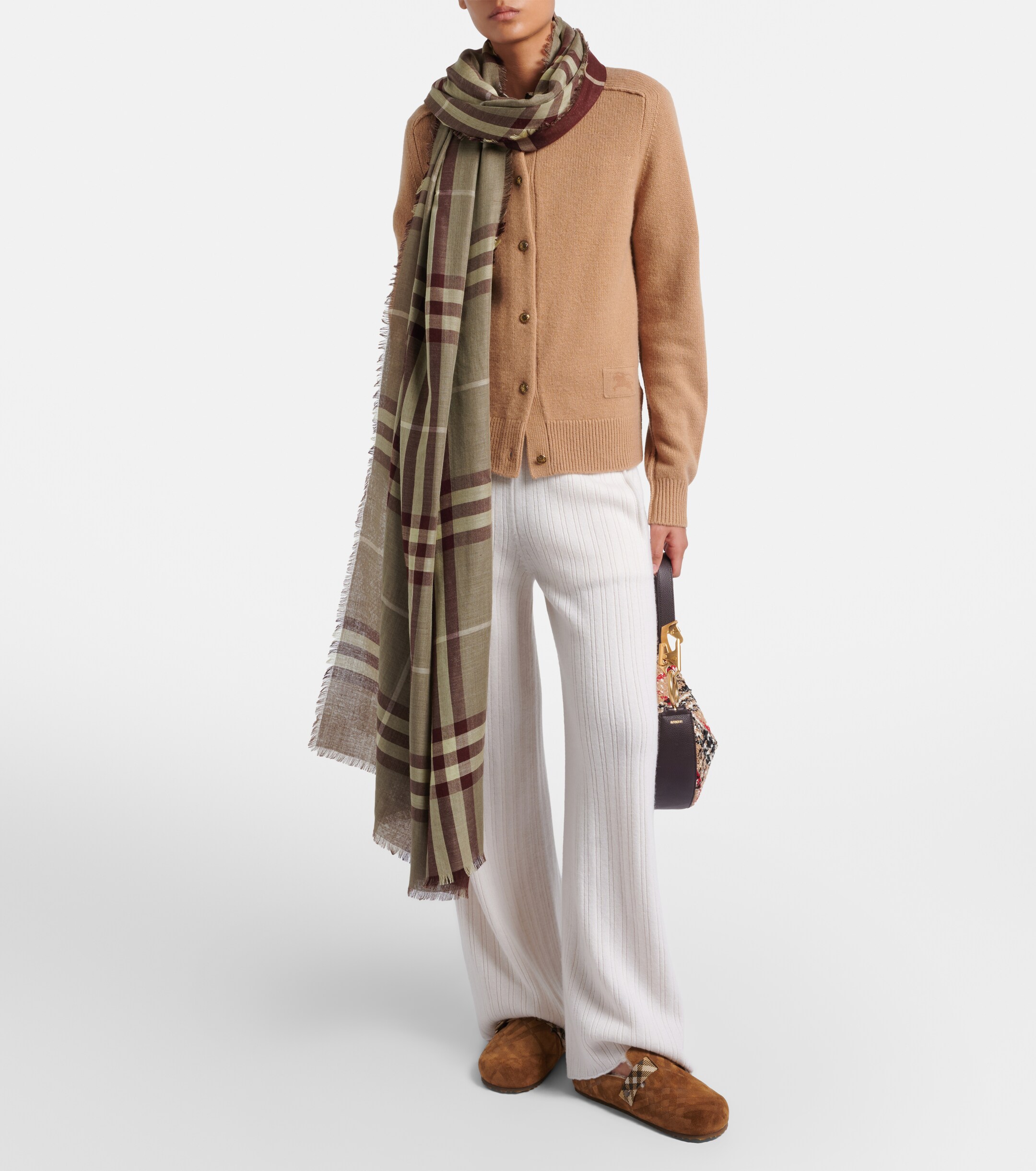 Burberry Burberry Urchin shearling-lined suede clogs