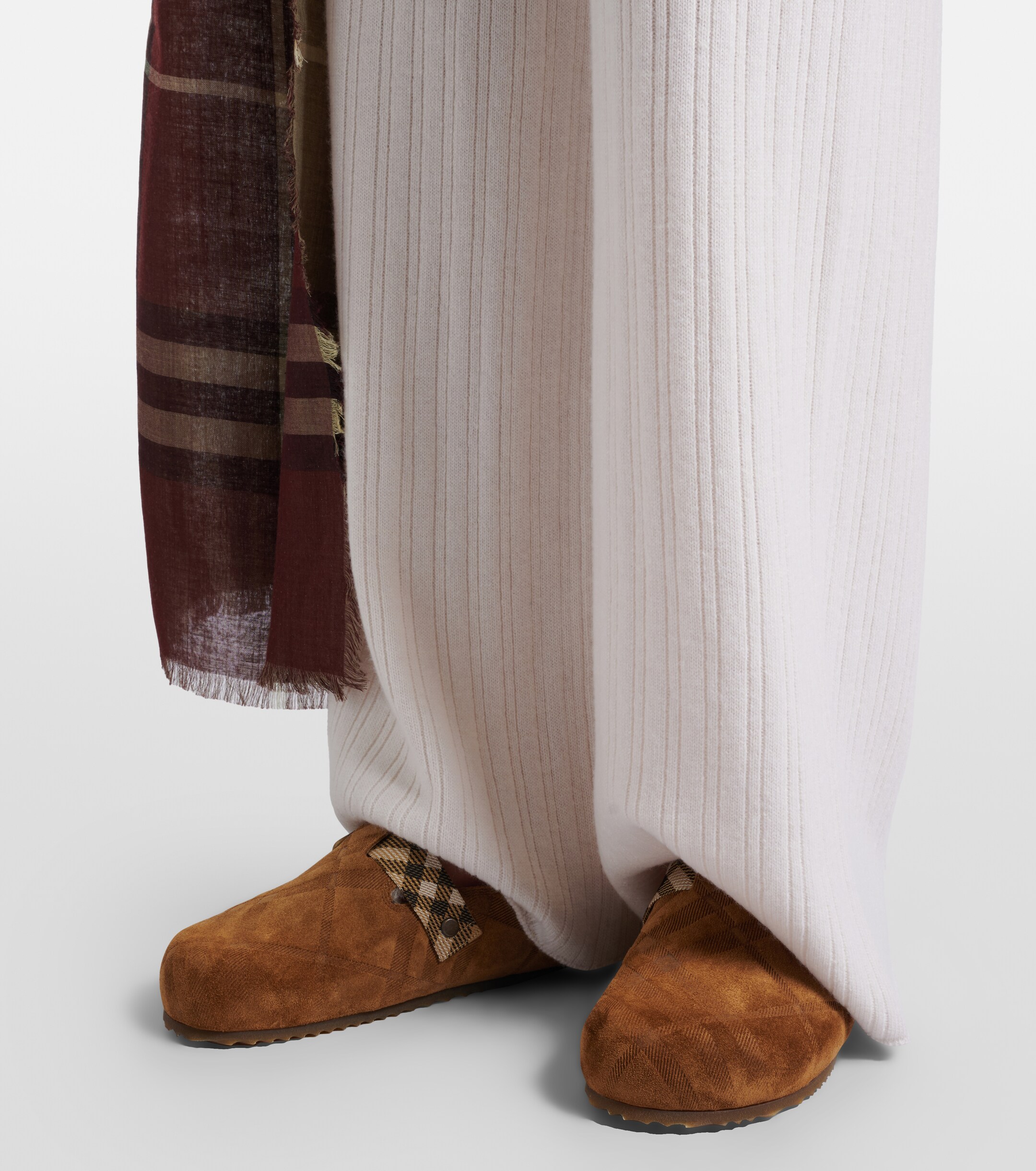 Burberry Burberry Urchin shearling-lined suede clogs