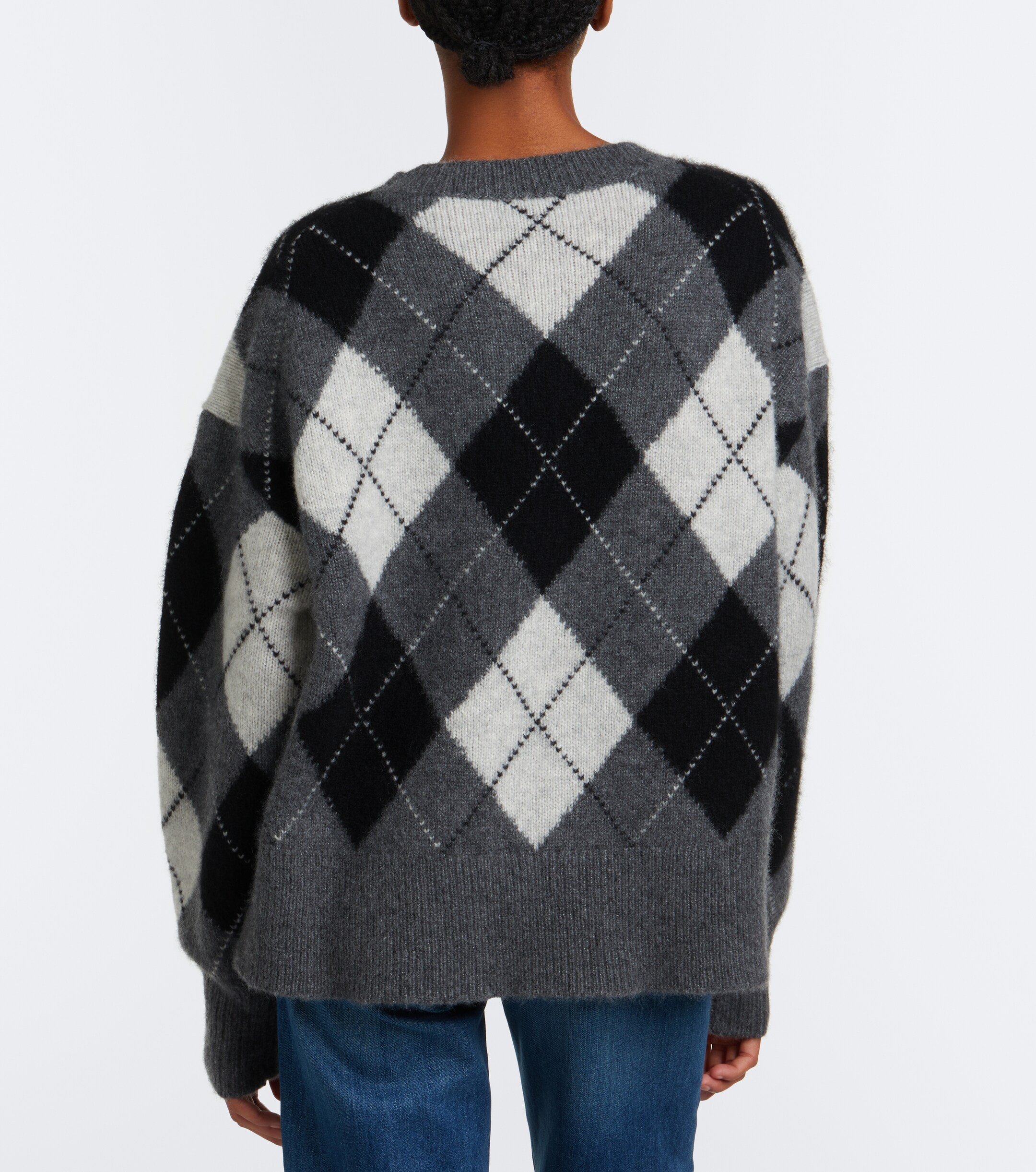 Nili Lotan Nili Lotan Donnika argyle cashmere and silk sweater
