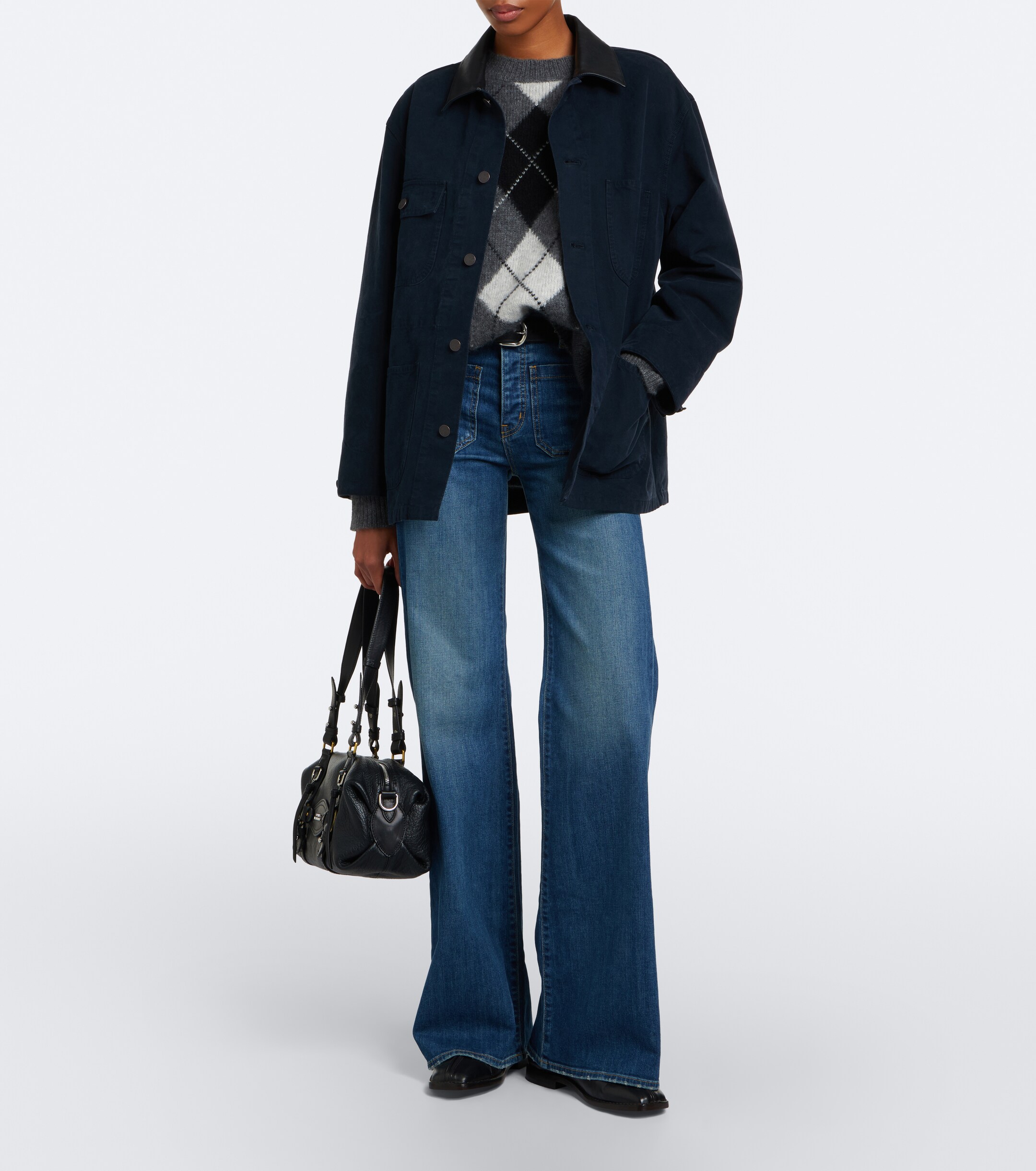 Nili Lotan Nili Lotan Donnika argyle cashmere and silk sweater