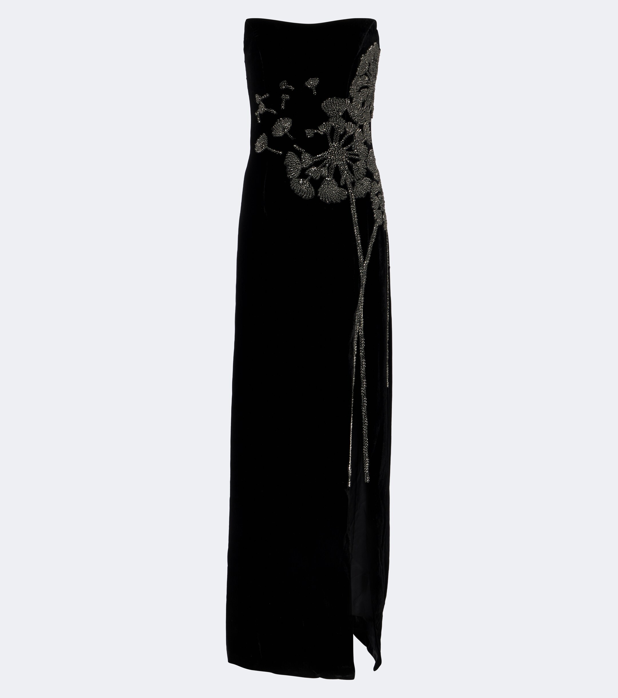 Costarellos Costarellos Embellished strapless velvet gown