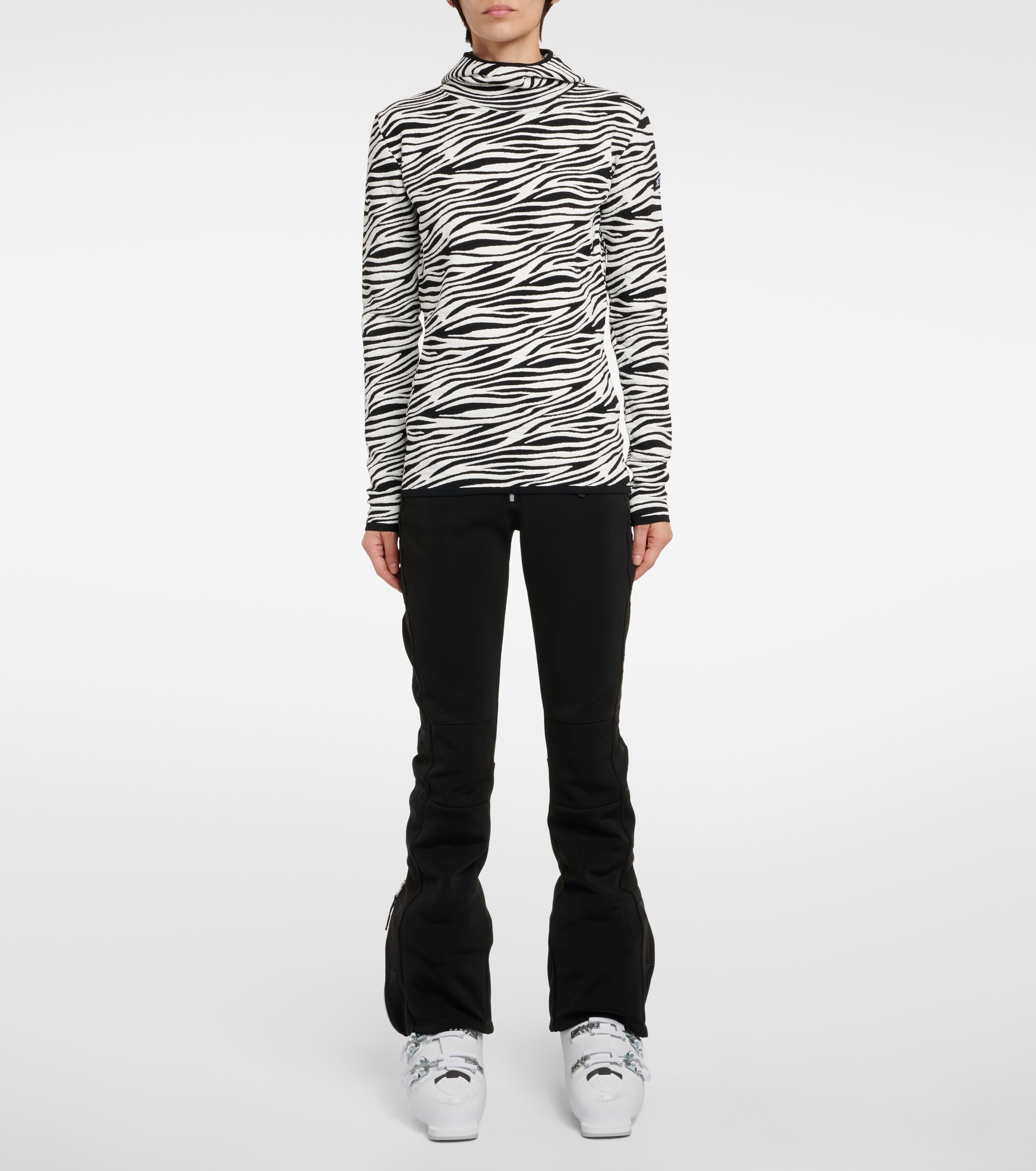 JETSET Jet Set Zoey zebra-print jacquard hoodie