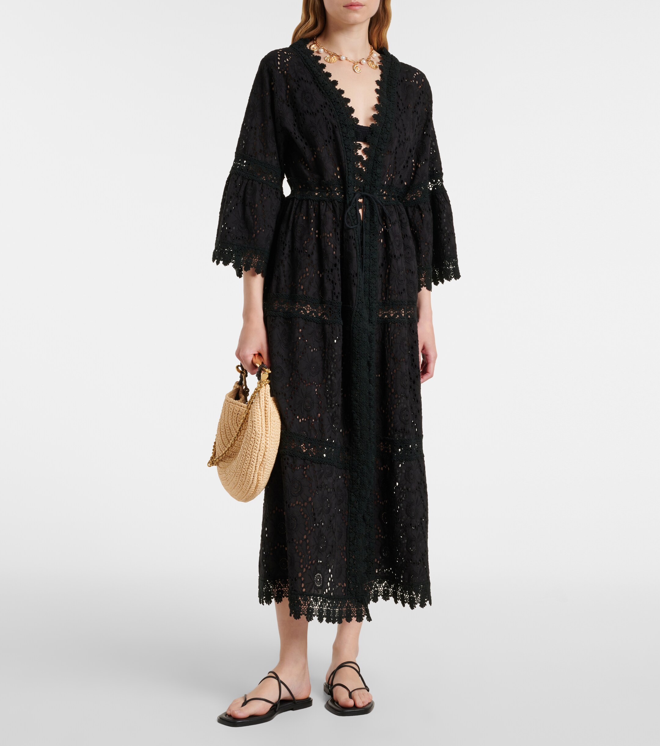 Melissa Odabash Melissa Odabash Robbie cotton lace kaftan
