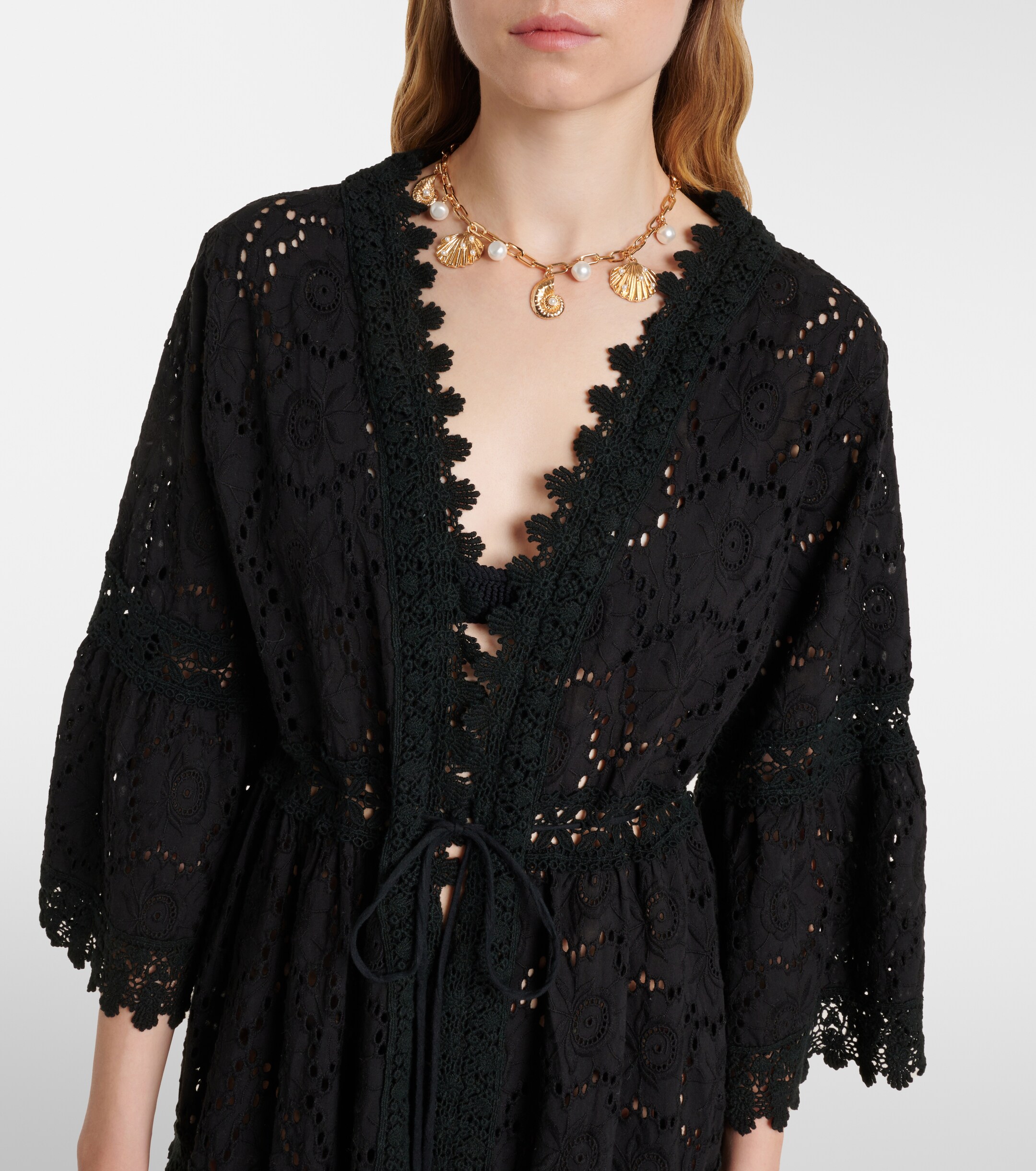 Melissa Odabash Melissa Odabash Robbie cotton lace kaftan
