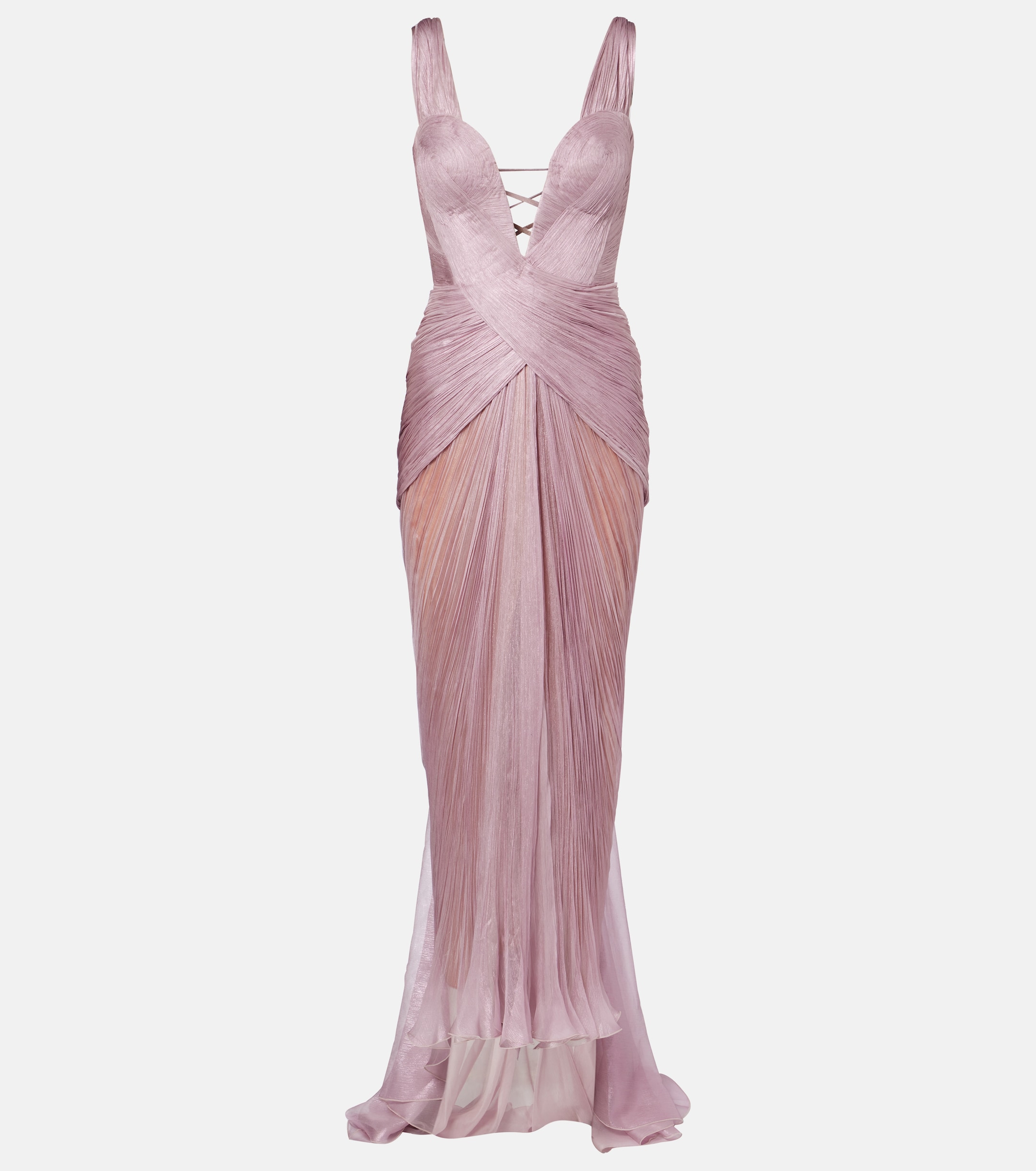 maria lucia hohan pleated dress Maria Lucia Hohan Off-shoulder Pleated Maxi Dress