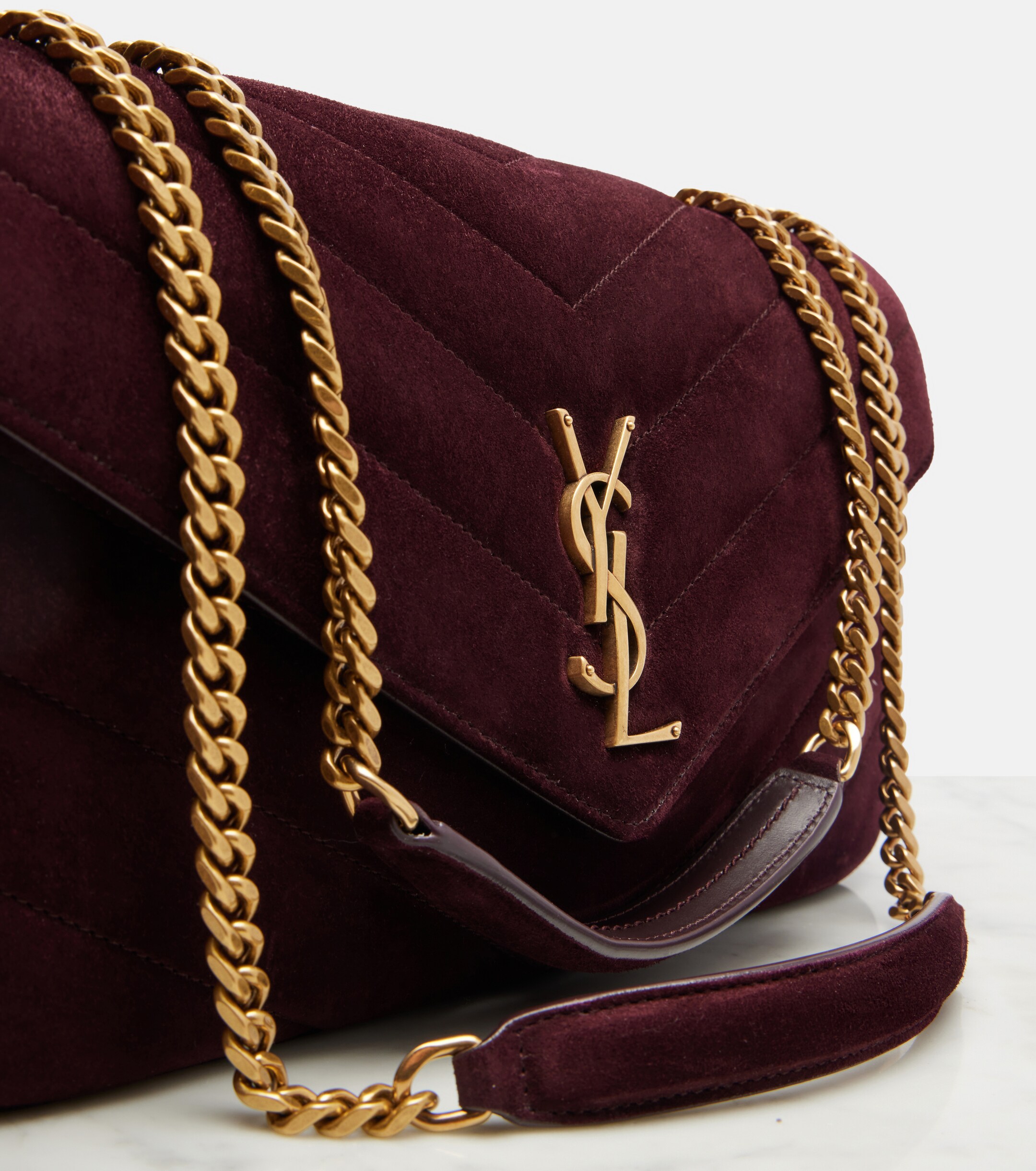Saint Laurent Loulou Medium suede shoulder bag