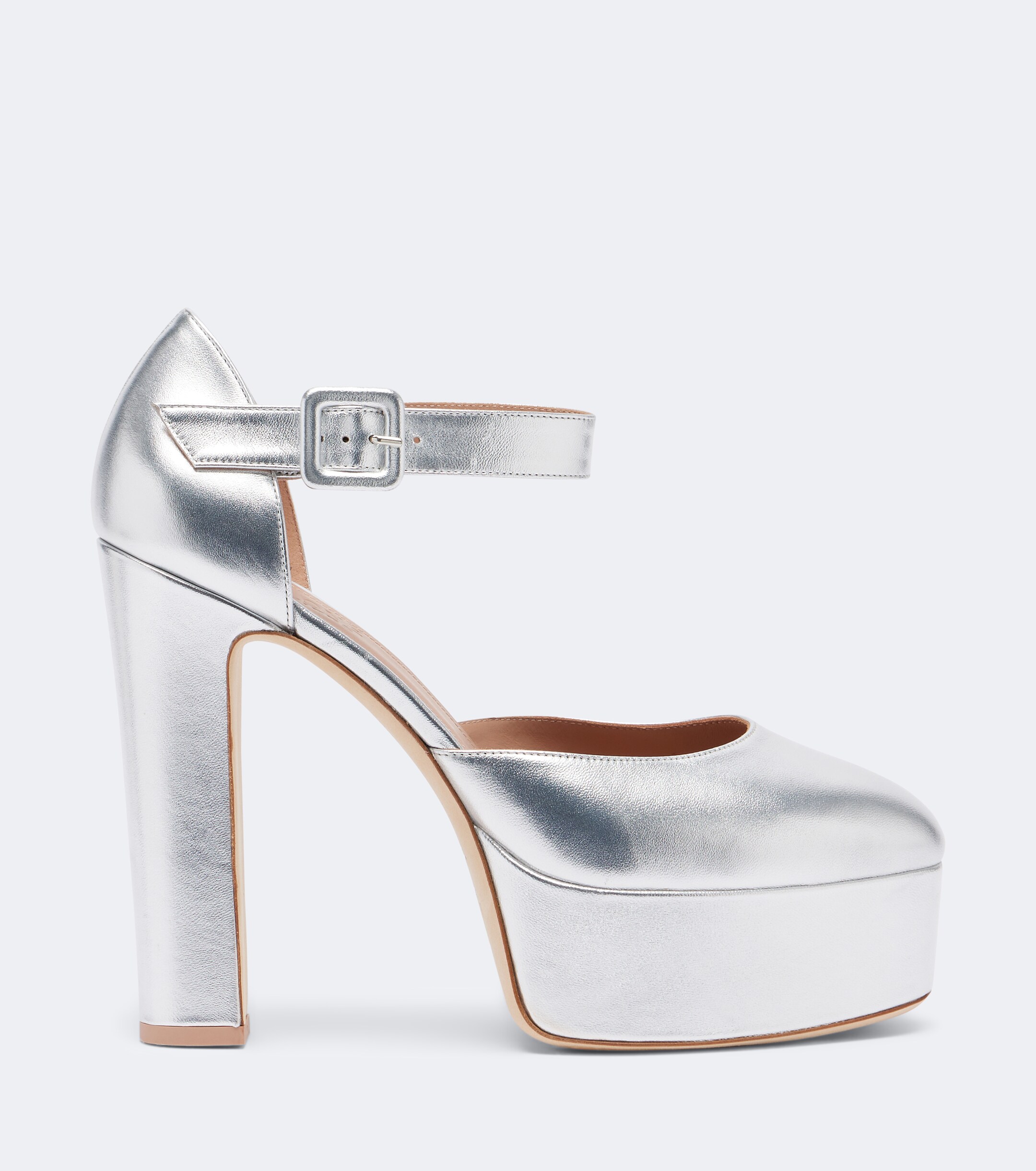 Malone Souliers Malone Souliers Leila metallic leather platform pumps