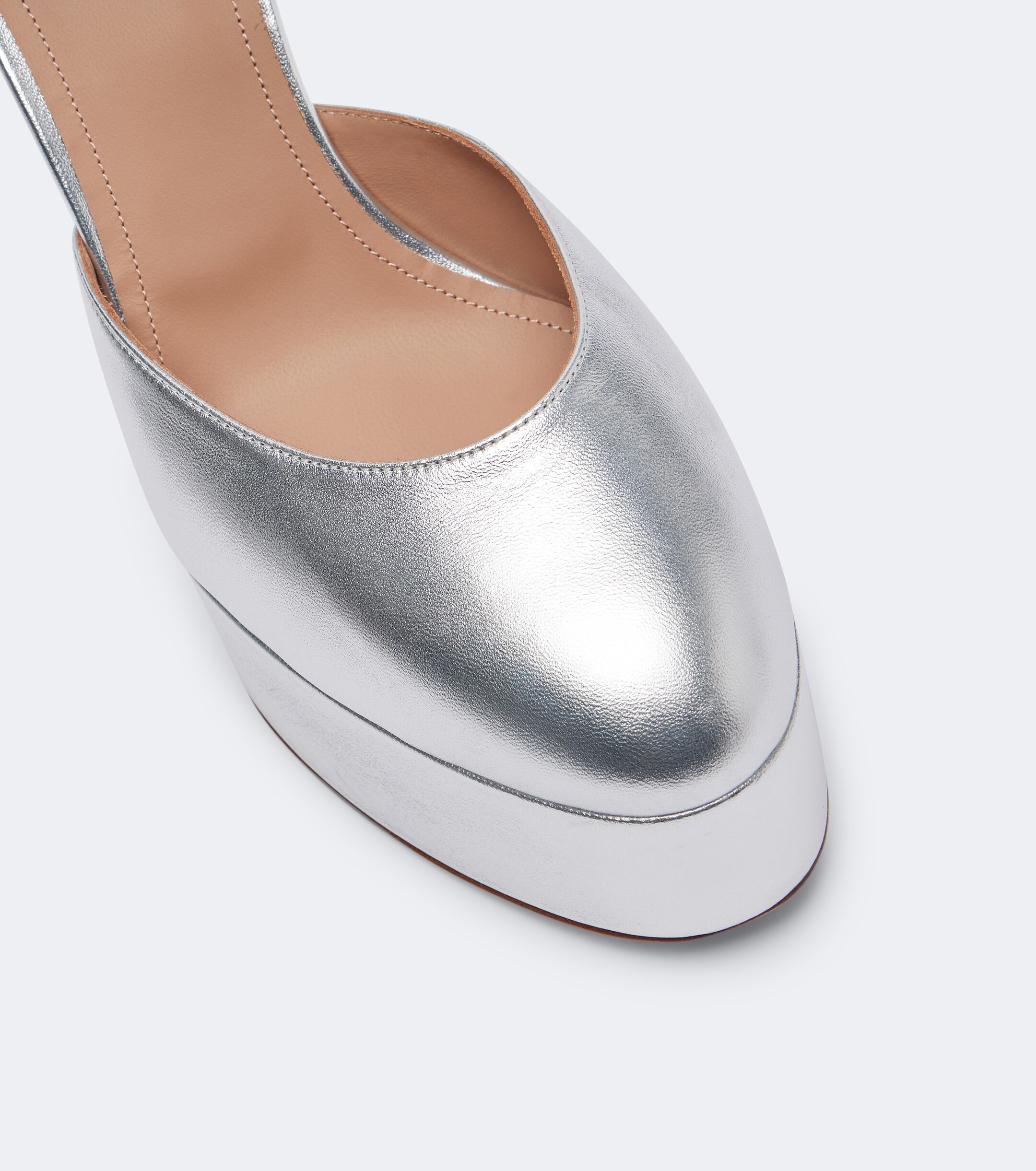 Malone Souliers Malone Souliers Leila metallic leather platform pumps