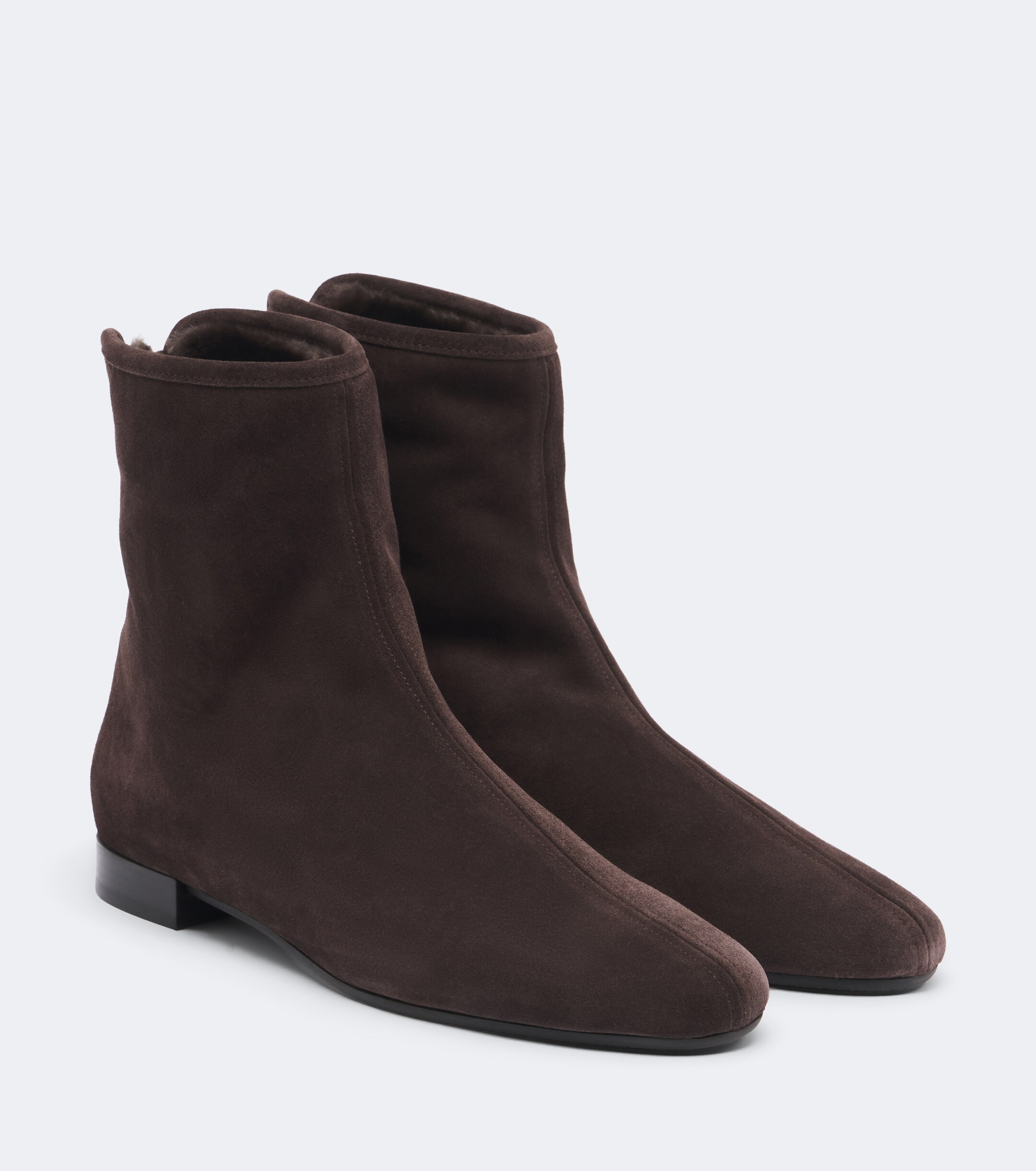 TOTEME Toteme Shearling-lined suede ankle boots