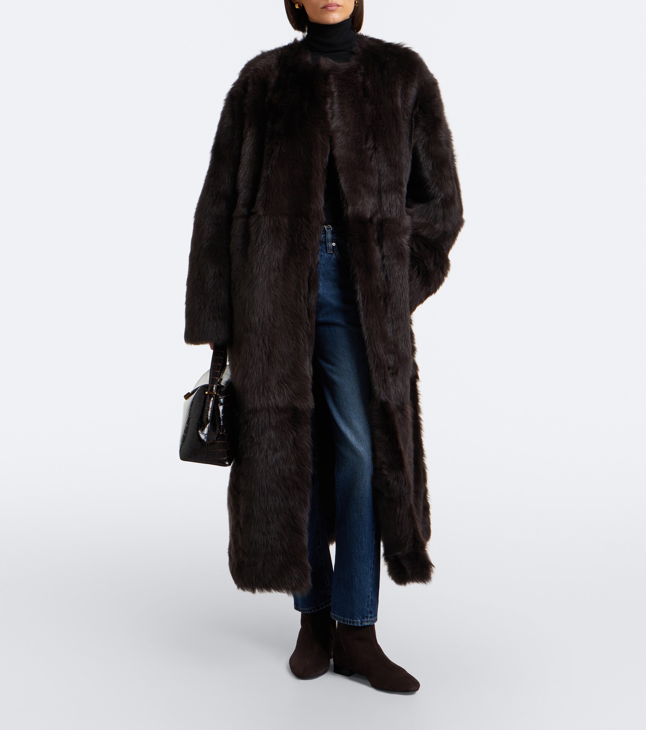 TOTEME Toteme Shearling-lined suede ankle boots