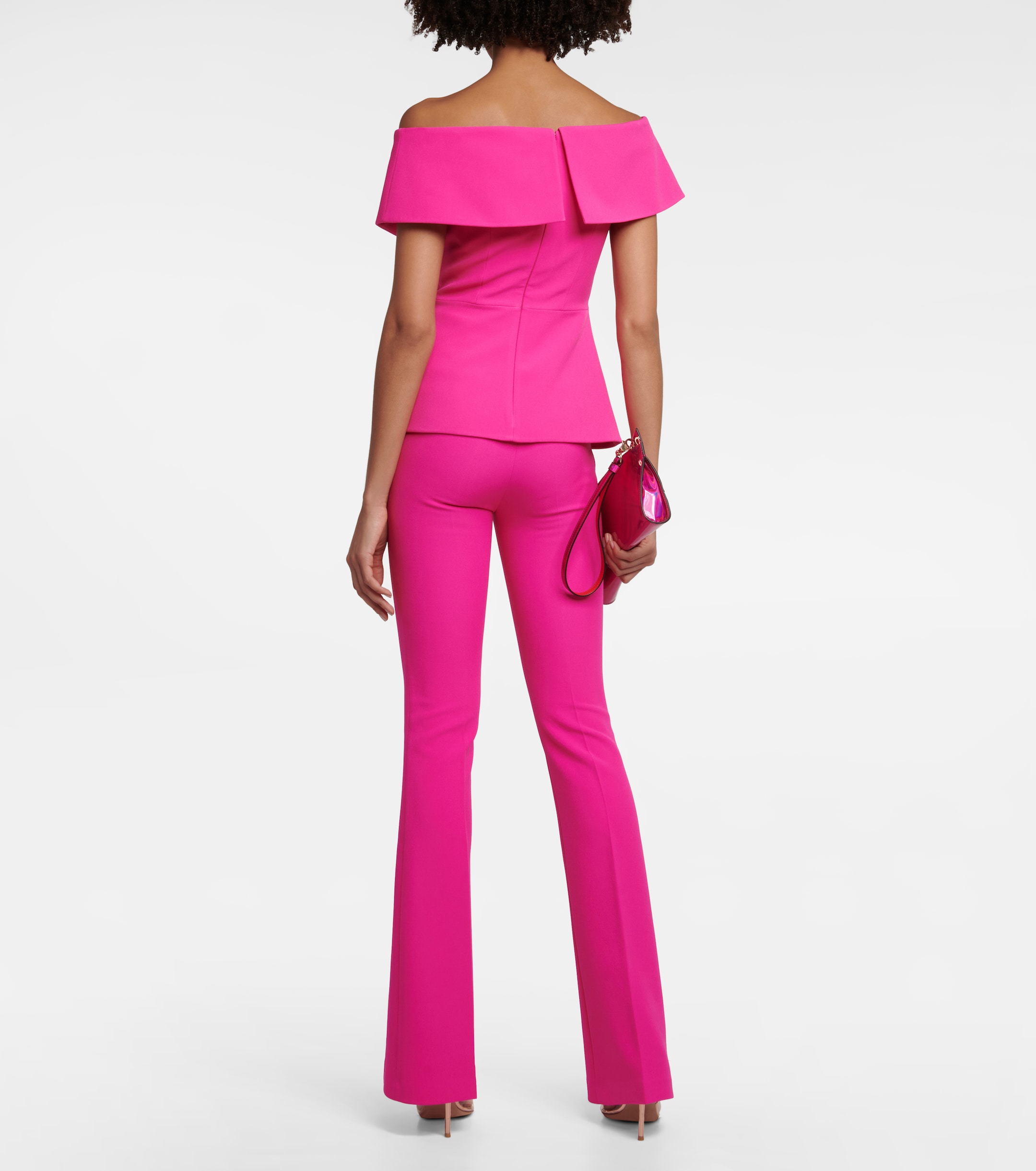 Safiyaa Eimear off-shoulder crêpe top