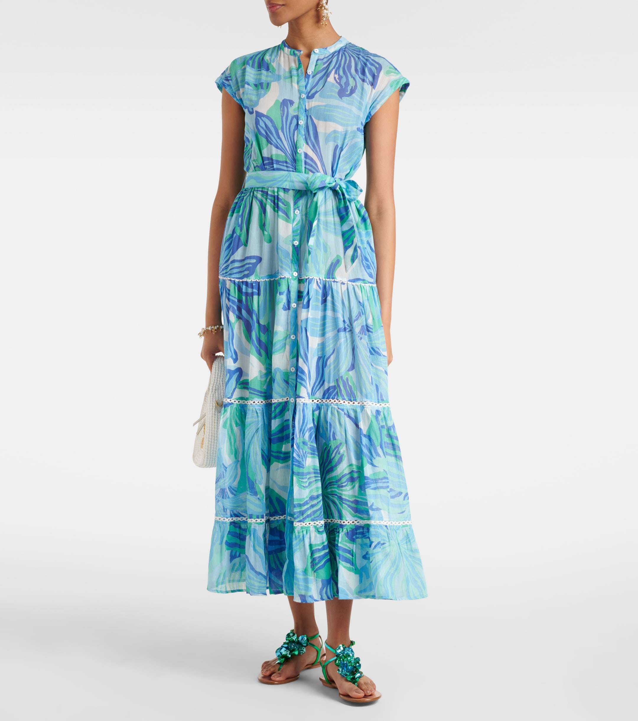Poupette St Barth - Kora printed cotton gauze maxi dress | Plush