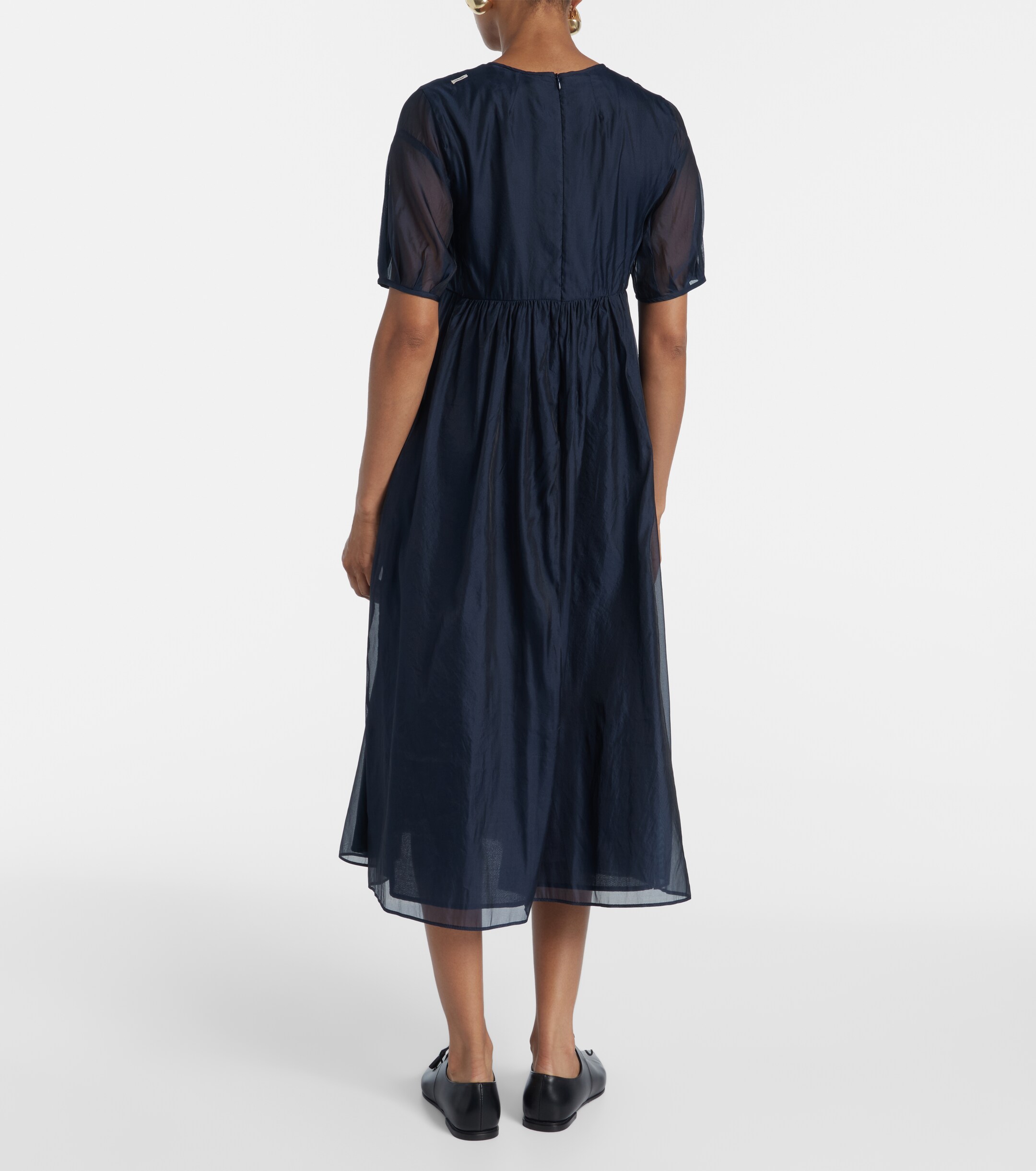 S Max Mara Fatoso silk-blend organza midi dress thumbnail