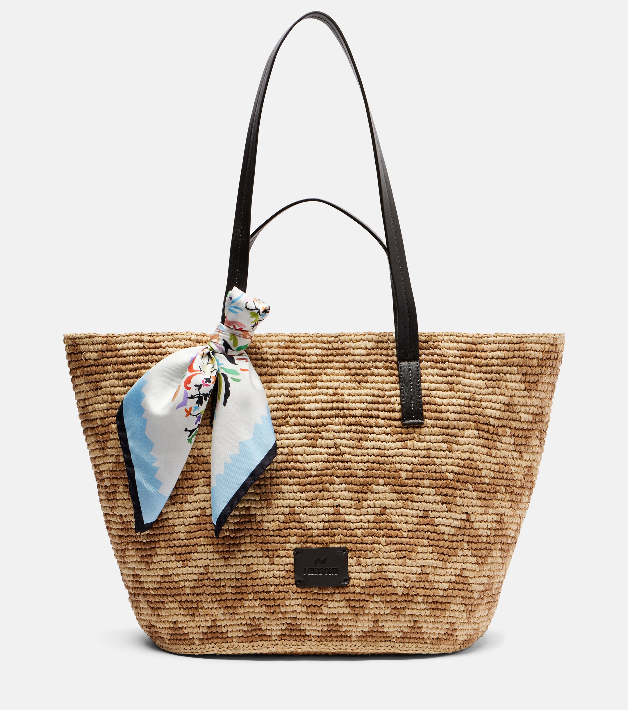 Missoni Zigzag Large raffia basket bag