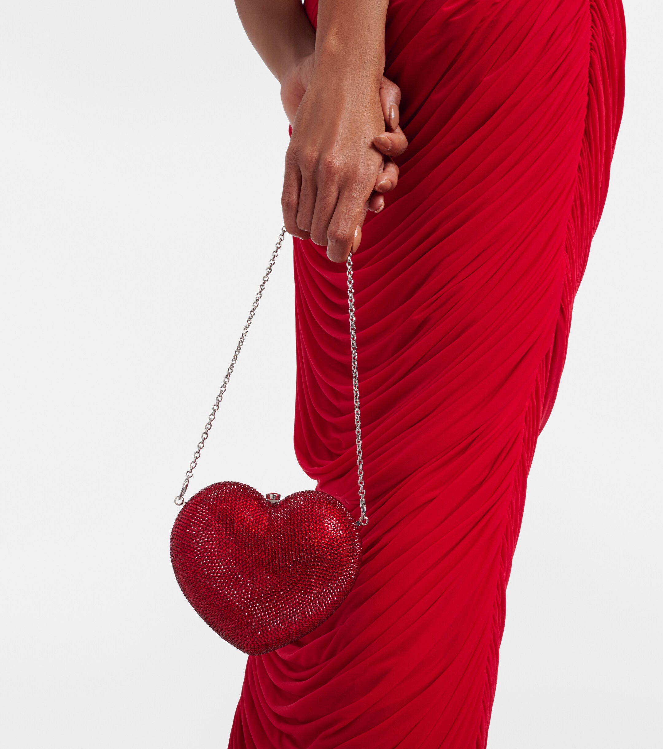 Judith Leiber Couture L'Amour Petit Cœur embellished clutch thumbnail