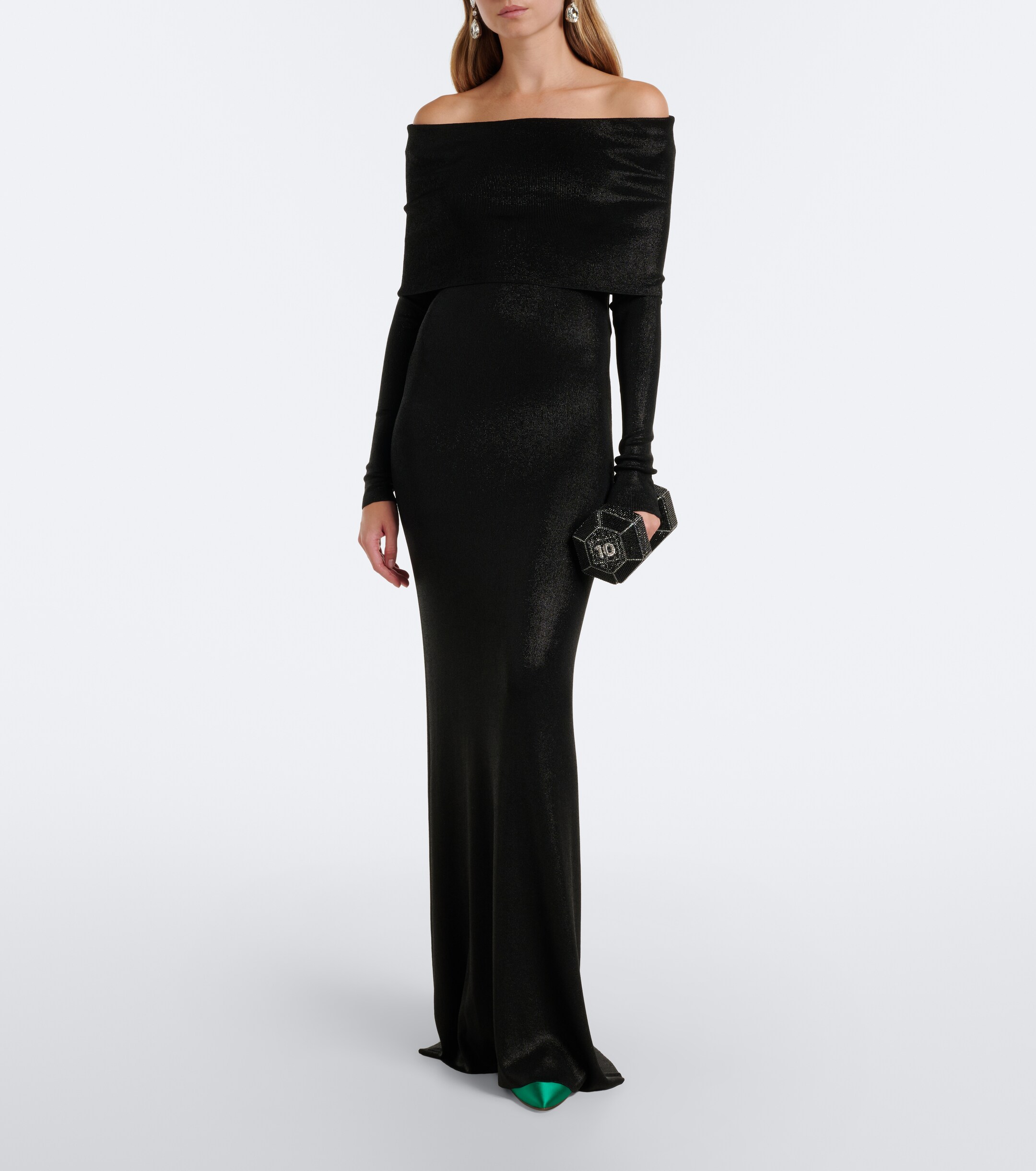 Judith Leiber Couture Judith Leiber Couture Dumbbell crystal-embellished clutch