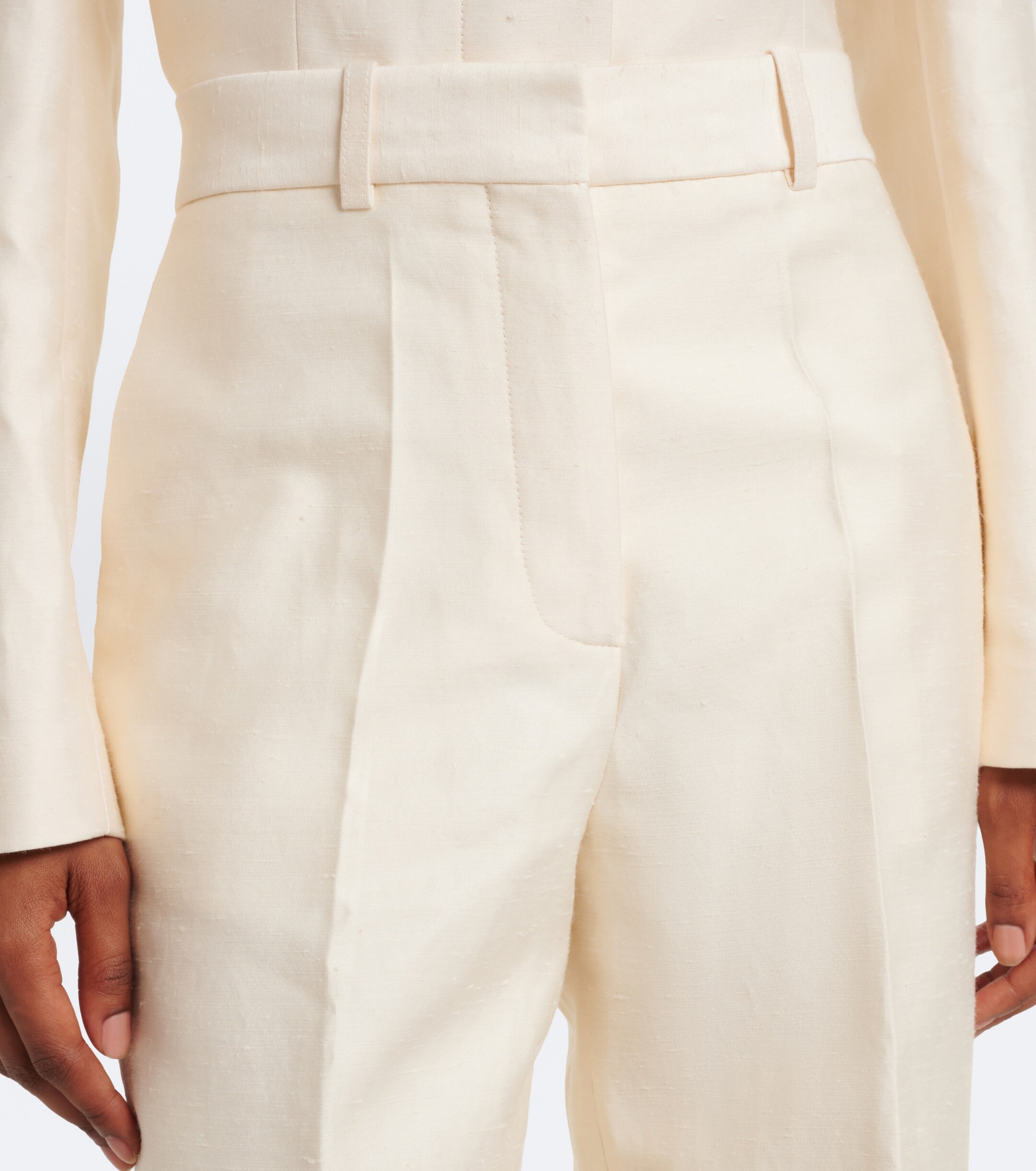 JOSEPH Joseph Mitae cotton, linen, and silk-blend wide-leg pants
