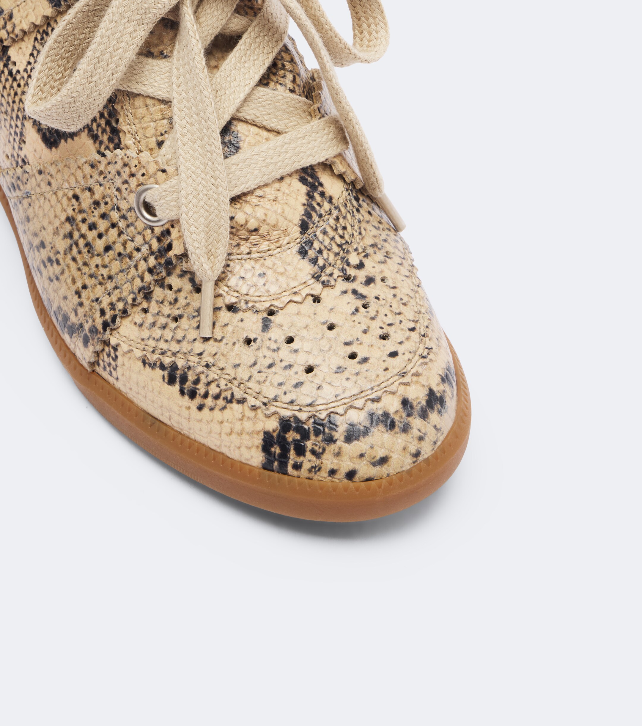 Isabel Marant Isabel Marant Bobby snake-effect leather wedge sneakers