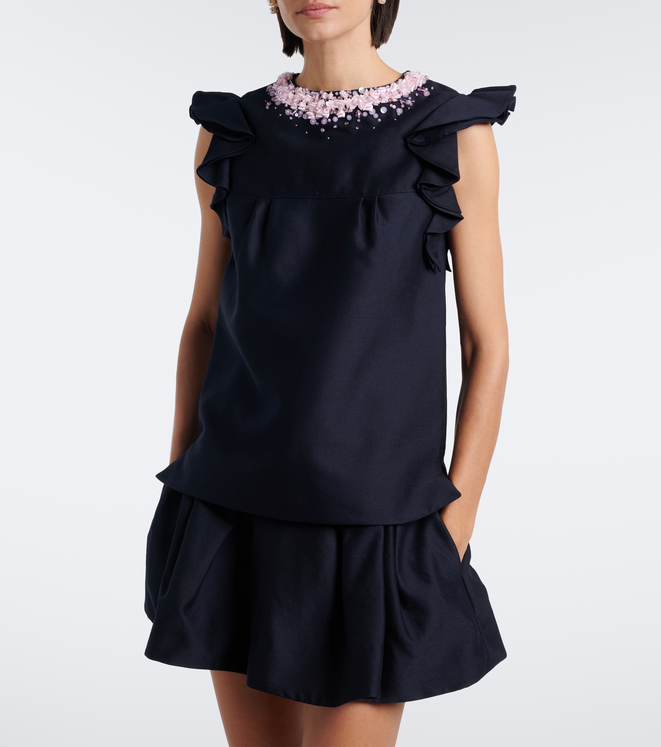 SHUSHU/TONG Shushu/Tong Embellished ruffled top