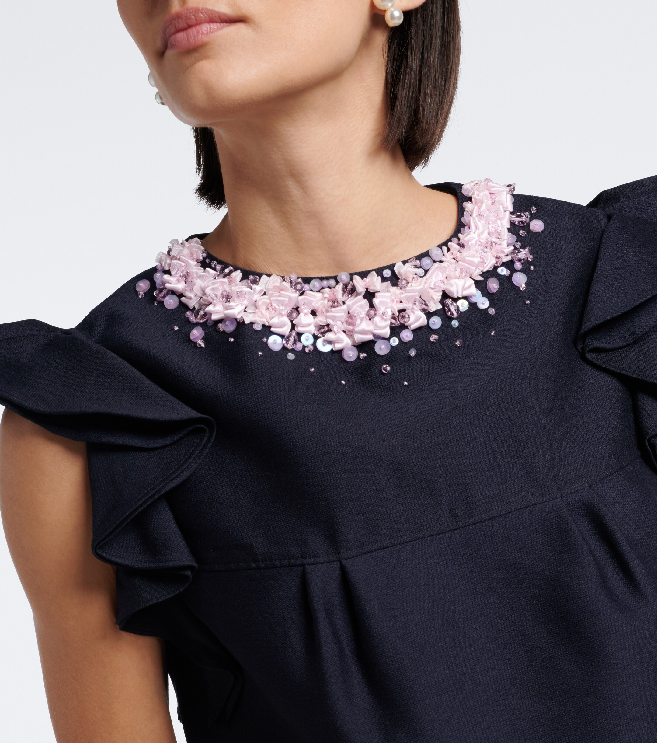 SHUSHU/TONG Shushu/Tong Embellished ruffled top