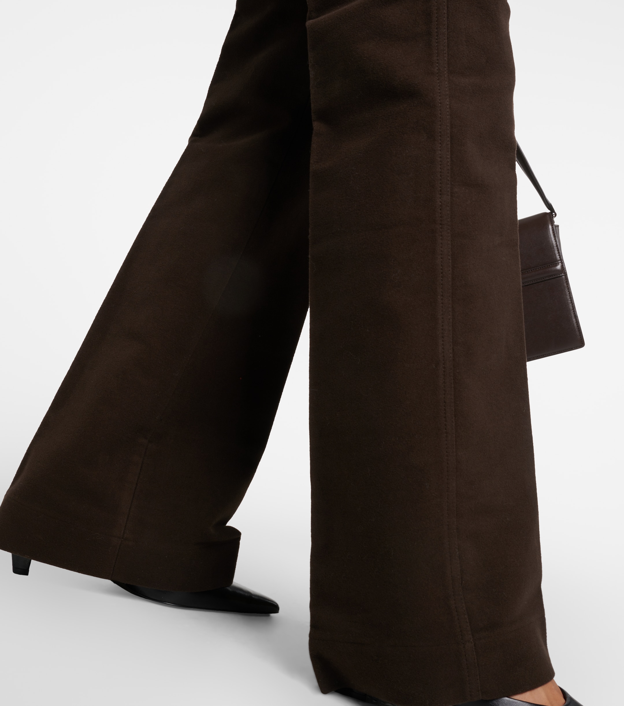 TOTEME High-rise velour straight pants 