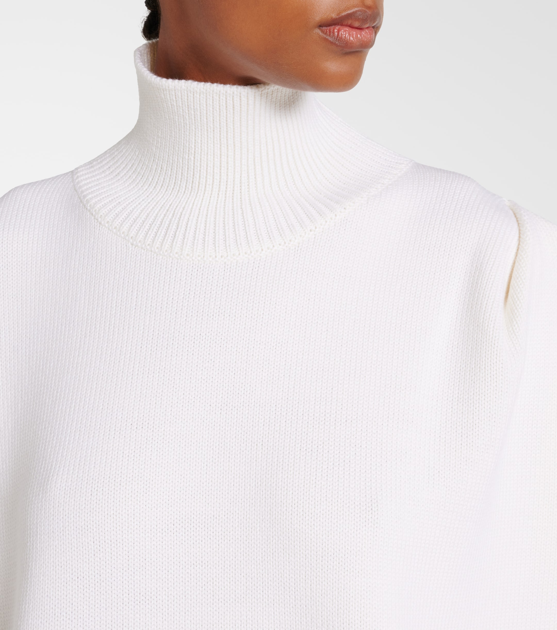 Alaïa Asymmetric caped wool sweater