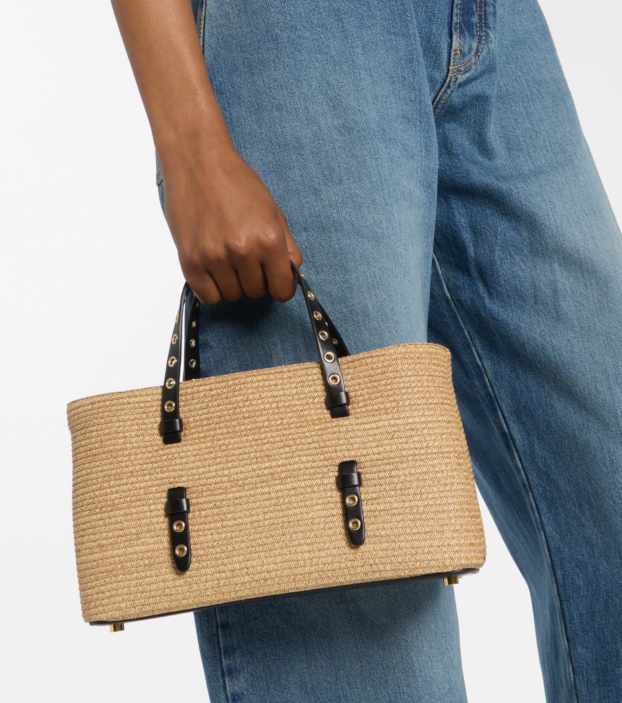 Alaïa Mina 25 Medium woven tote bag