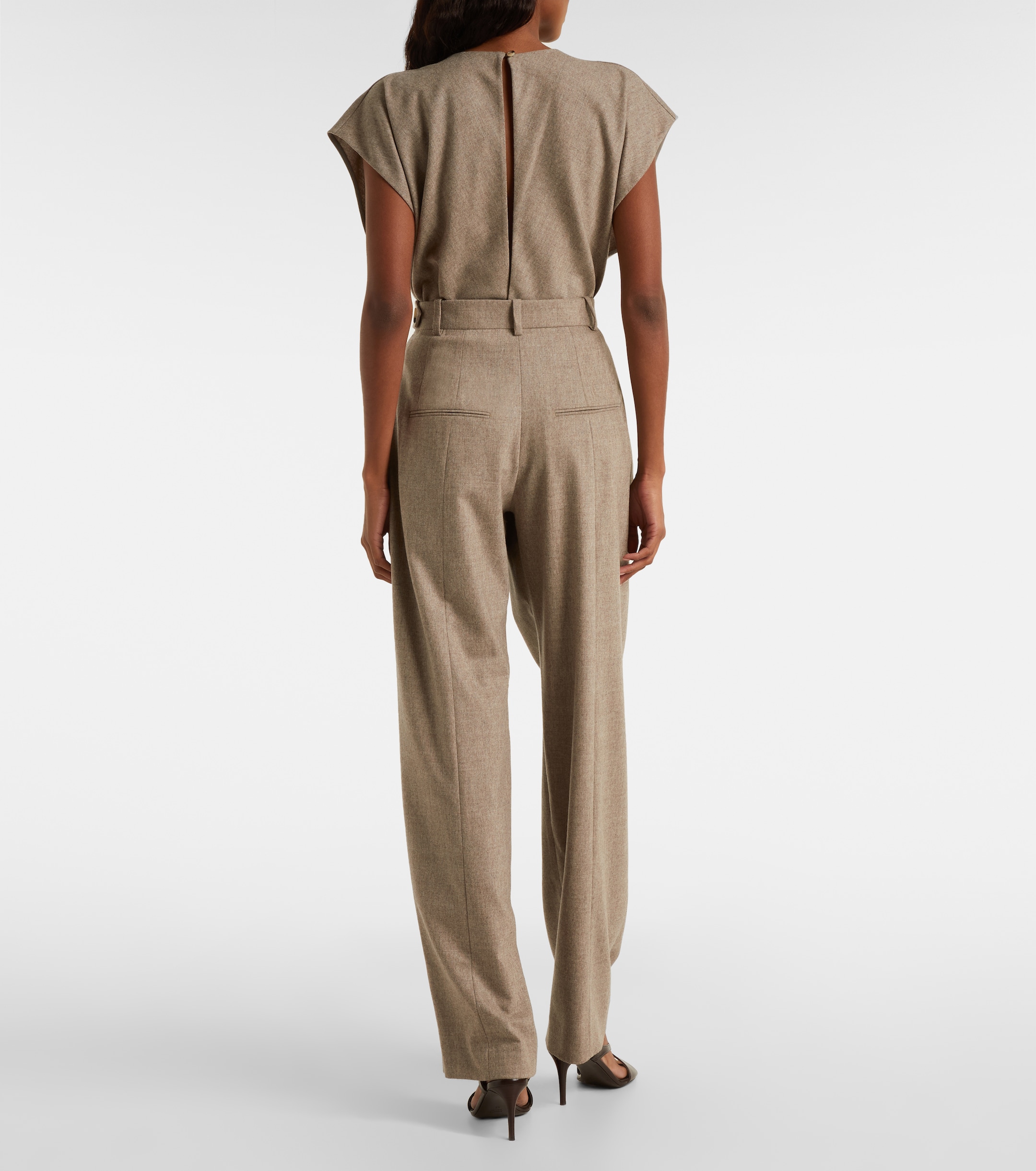 KHAITE Dugan wool-blend tapered pants