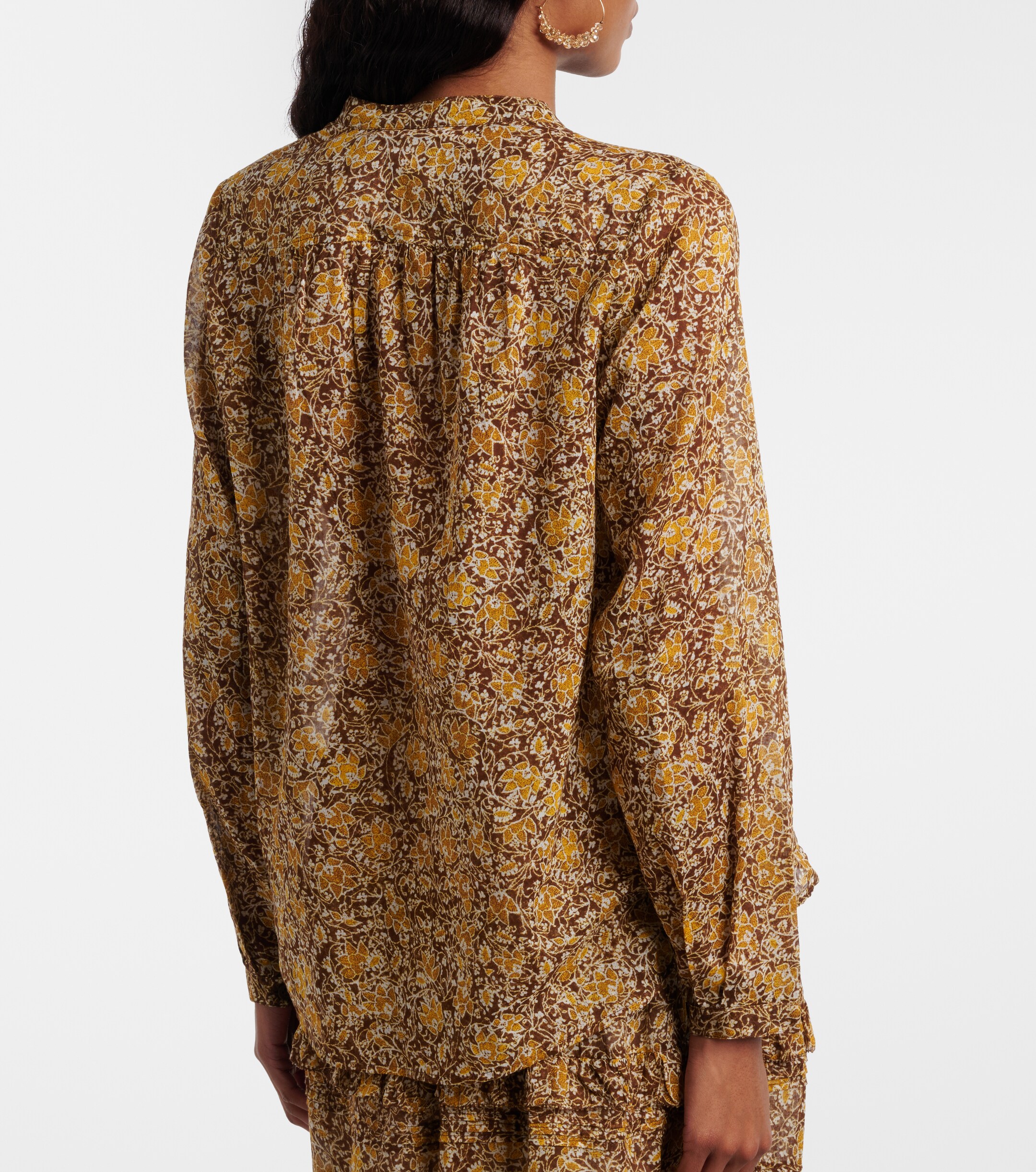 Marant Étoile Maria floral cotton voile blouse