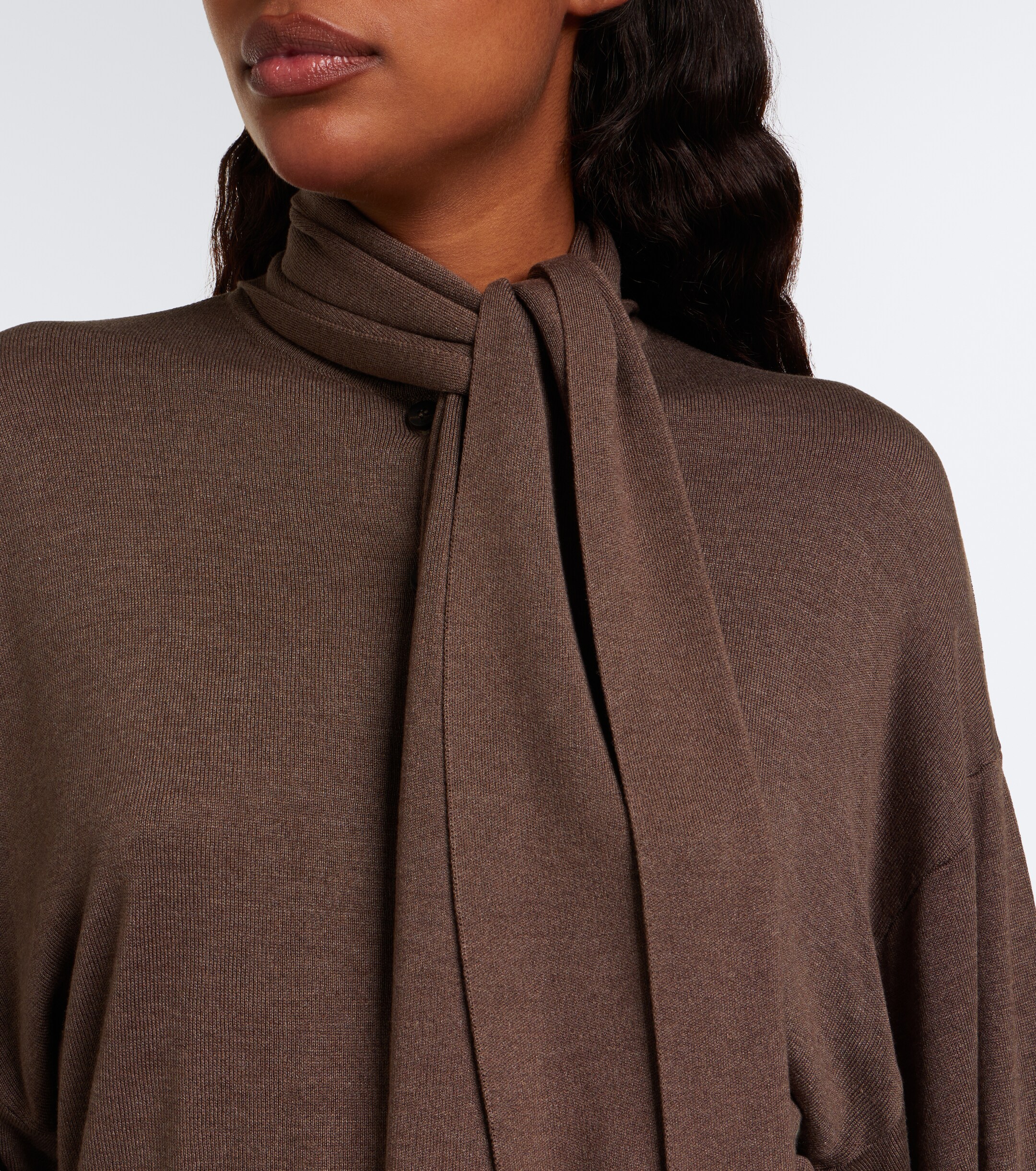 Jacquemus Jacquemus Losange tie-neck silk-blend cardigan