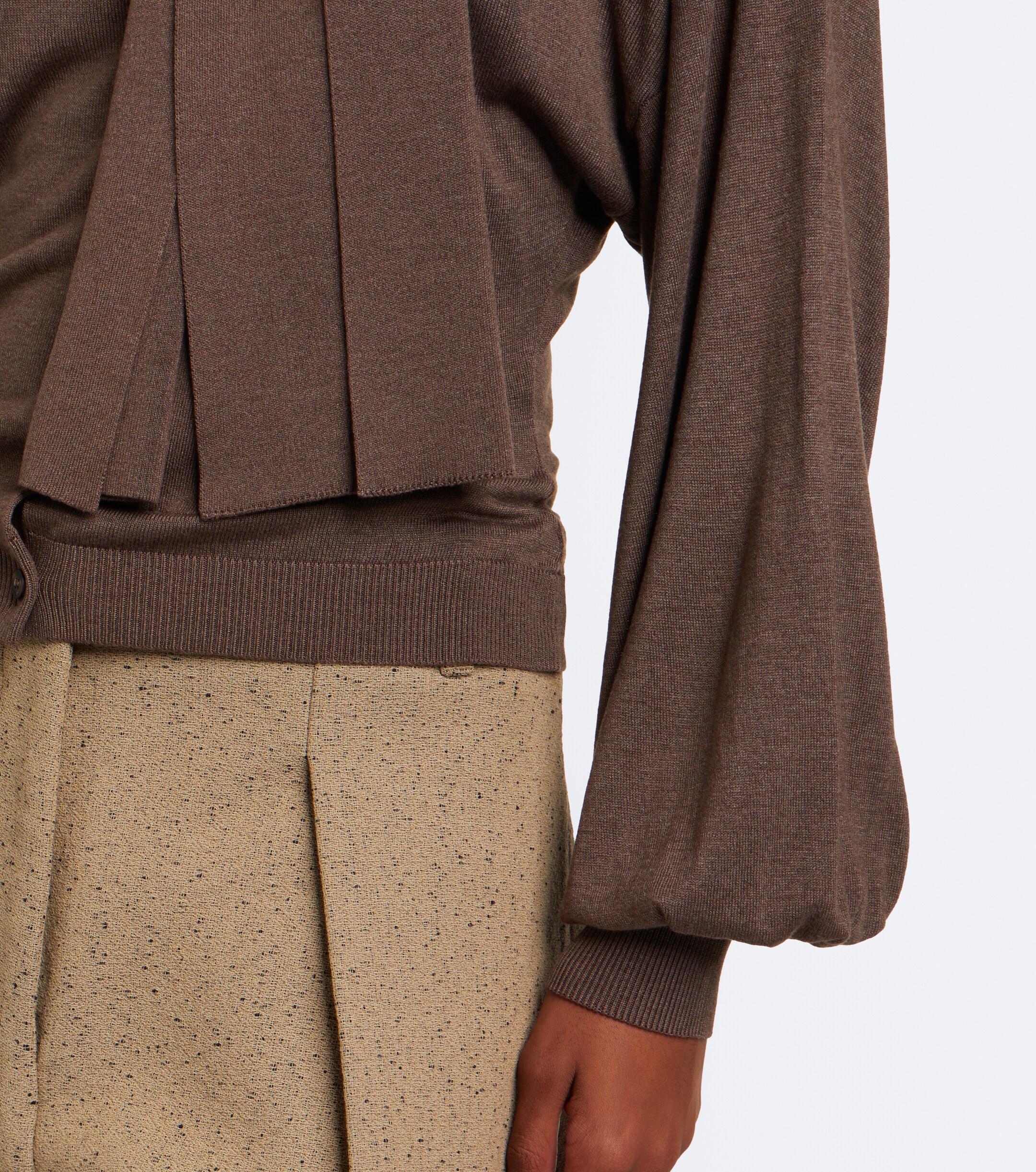 Jacquemus Jacquemus Losange tie-neck silk-blend cardigan
