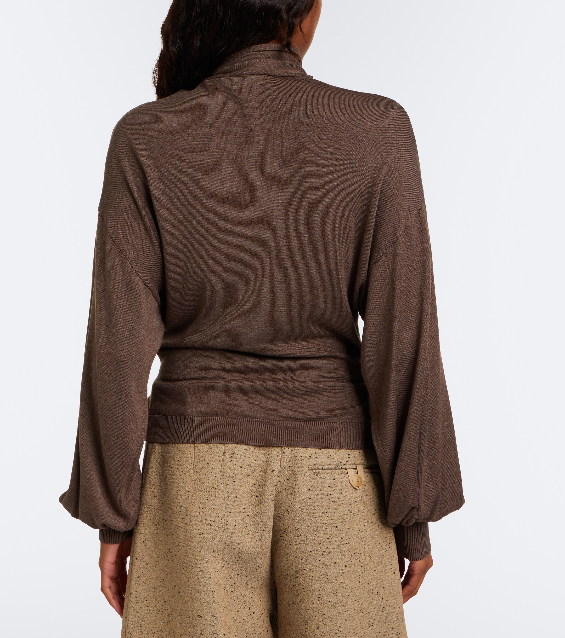Jacquemus Jacquemus Losange tie-neck silk-blend cardigan