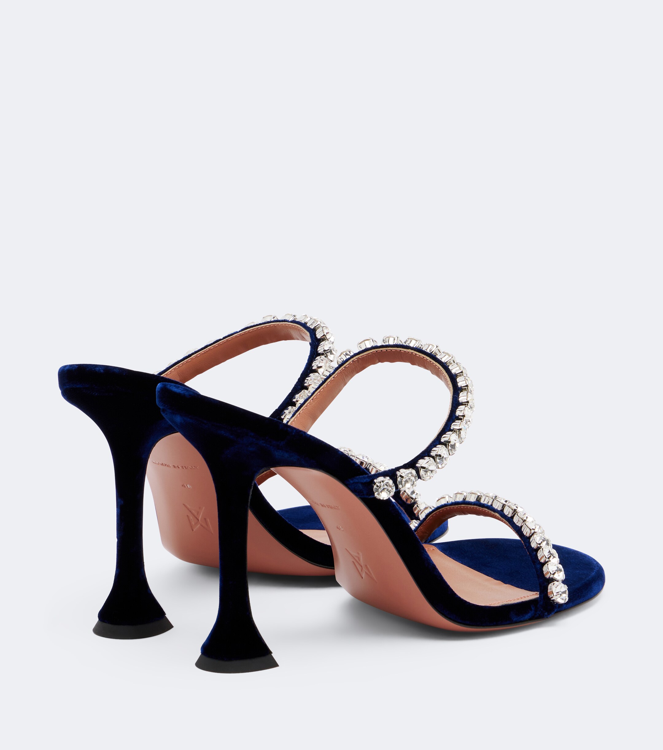AMINA MUADDI Amina Muaddi Gigi embellished velvet sandals