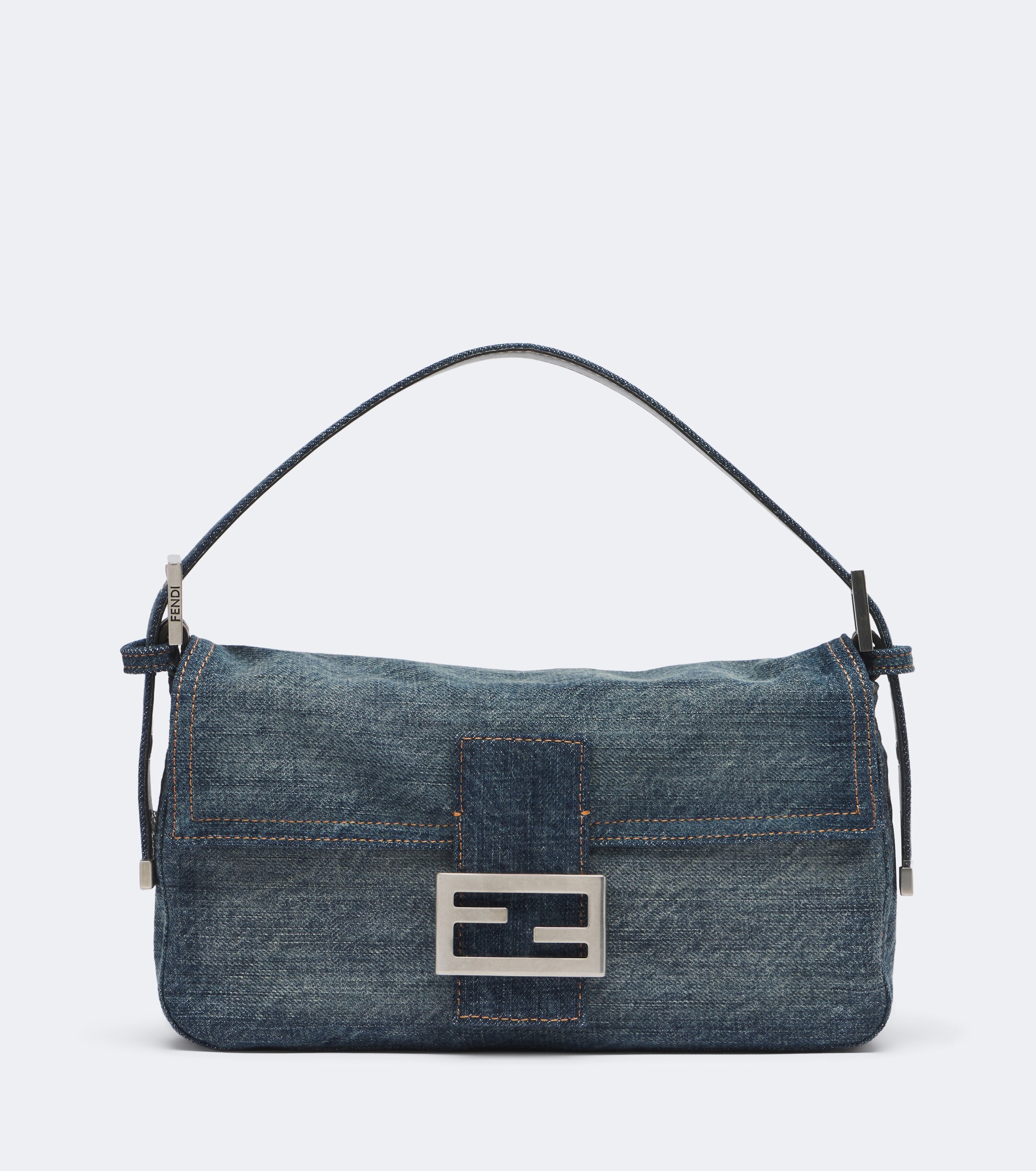 Fendi Baguette® 26424 Small denim shoulder bag