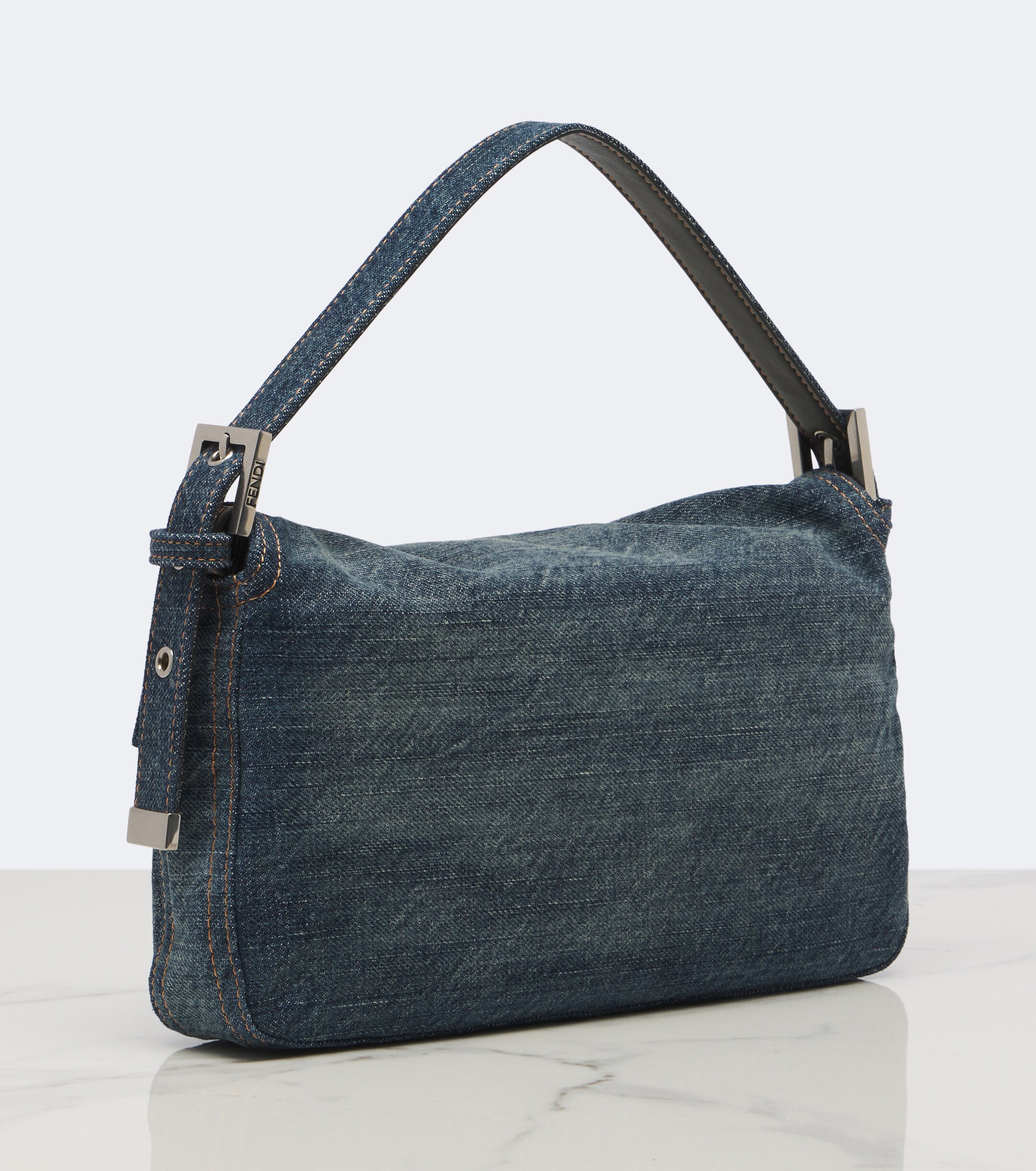 Fendi Baguette® 26424 Small denim shoulder bag