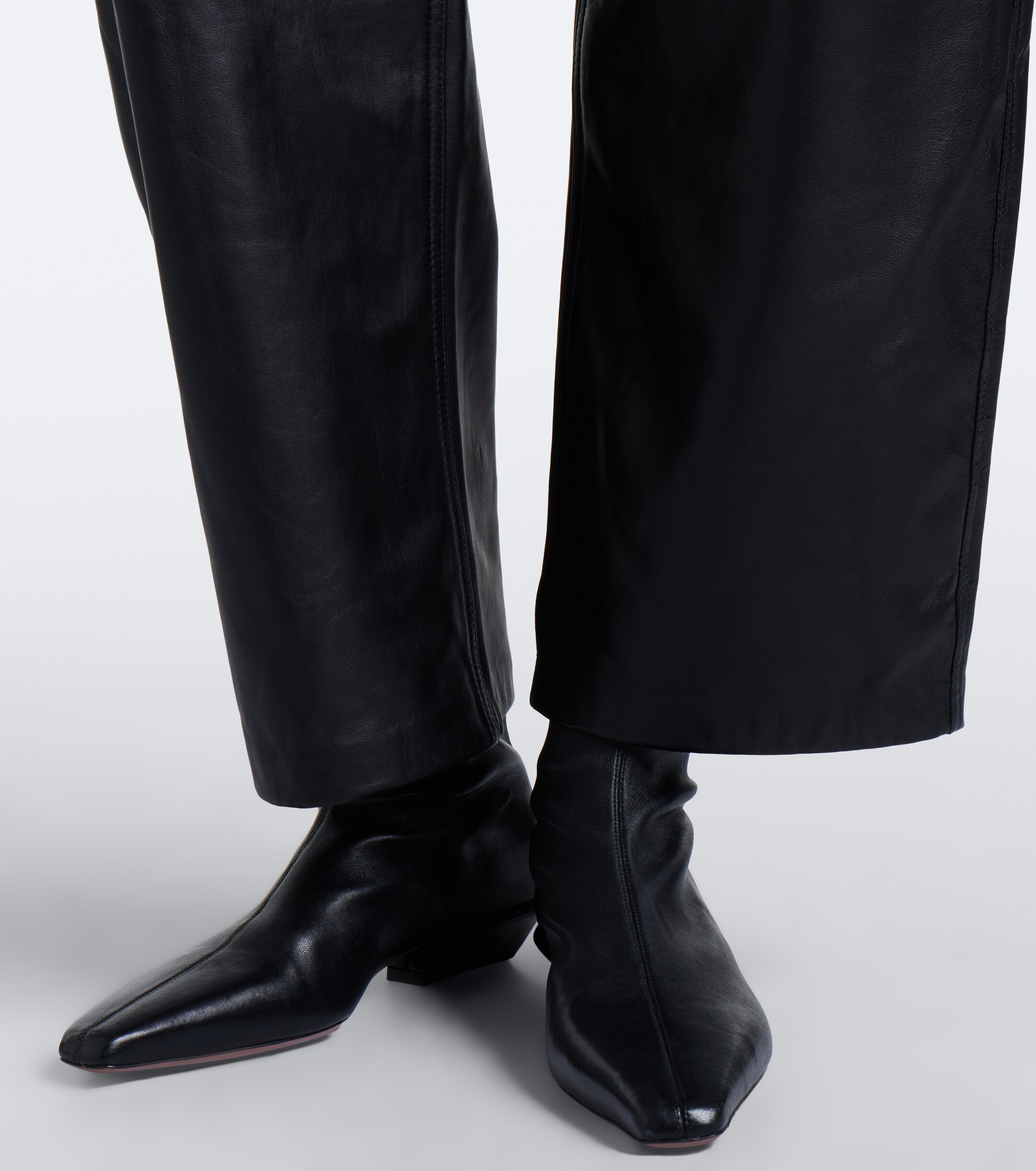 Nili Lotan Nili Lotan Tribeca leather barrel-leg pants