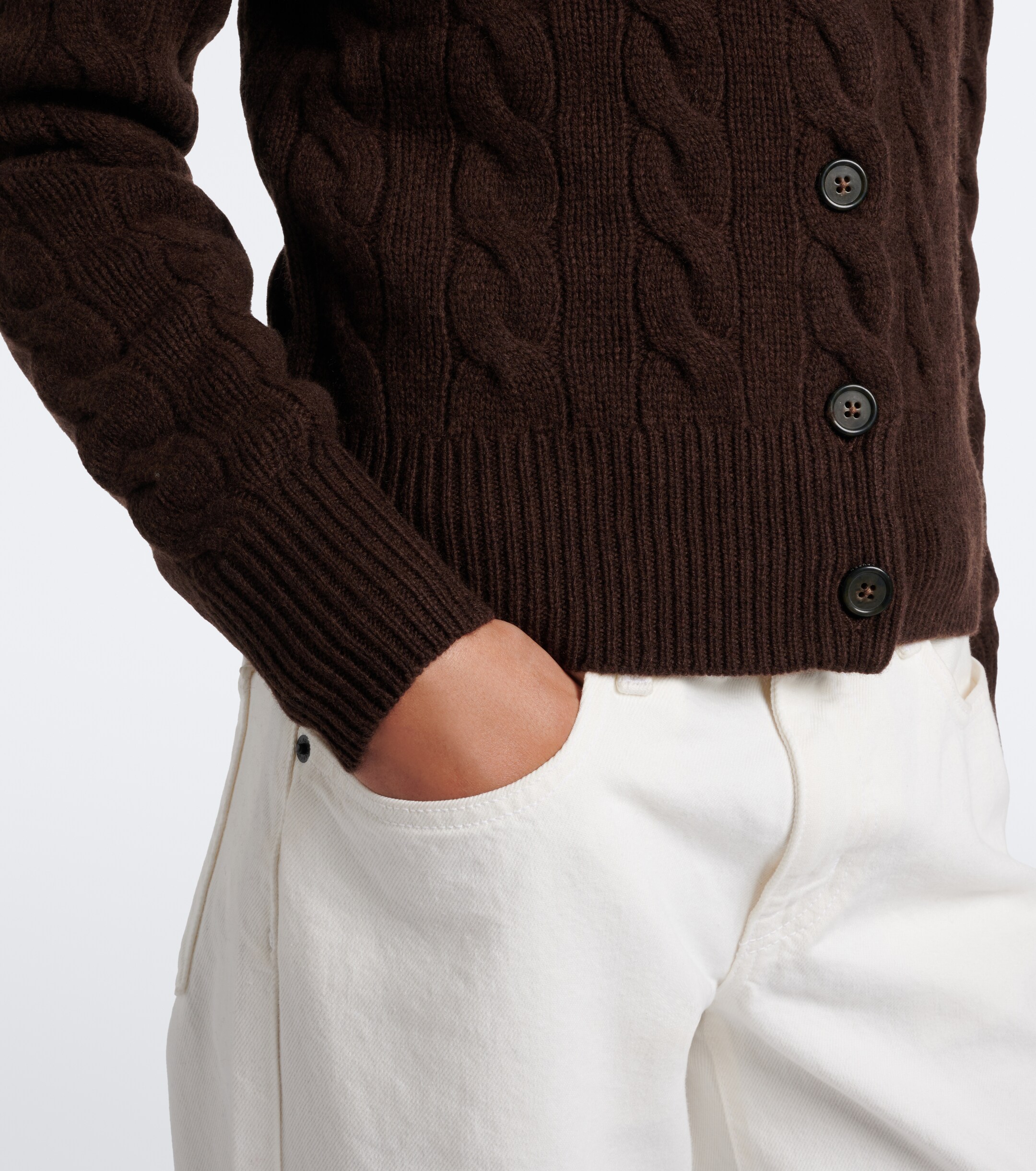 Polo Ralph Lauren Polo Ralph Lauren Cable-knit wool and cashmere cardigan