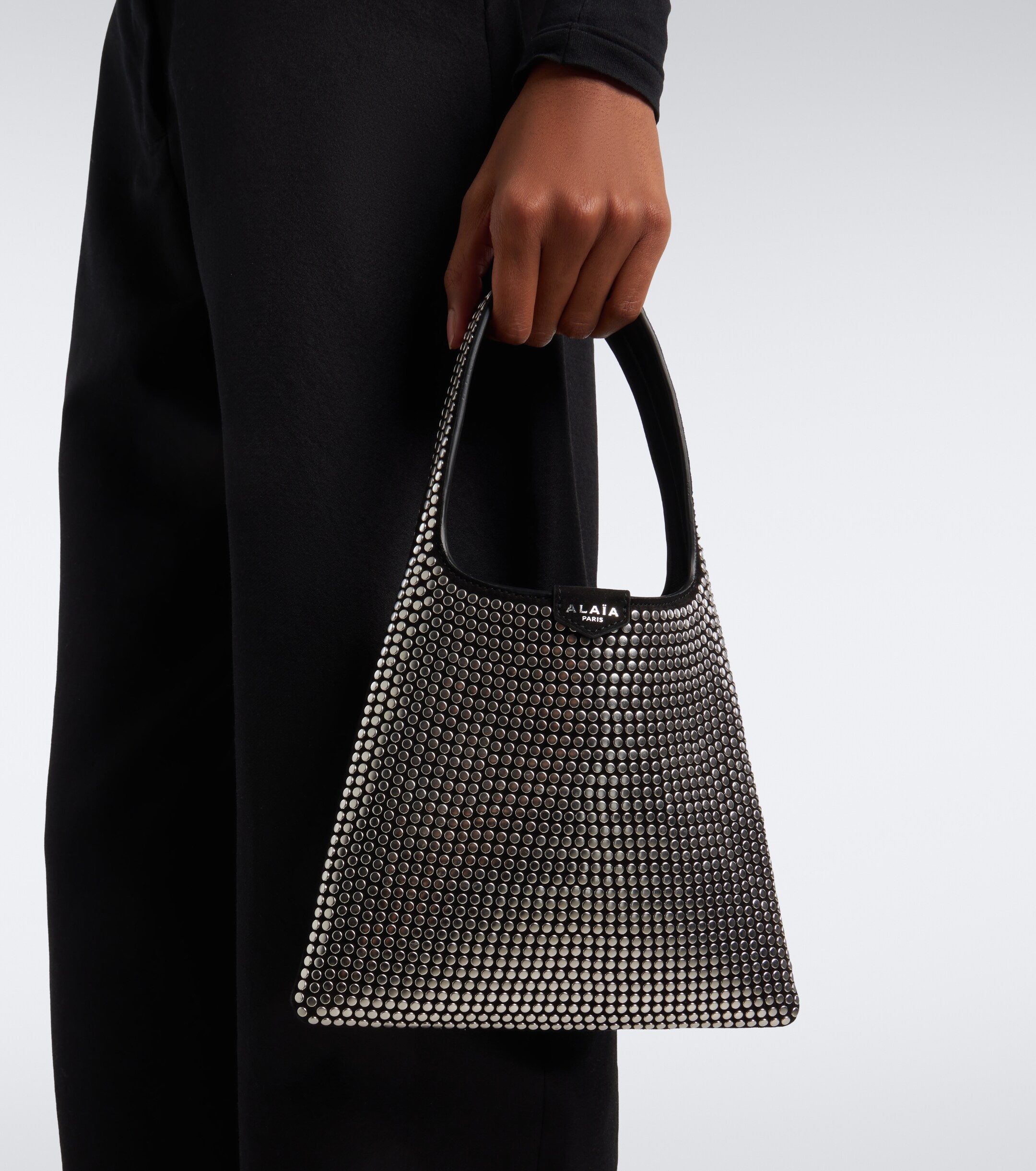Alaïa Alaïa Mini studded suede top-handle bag