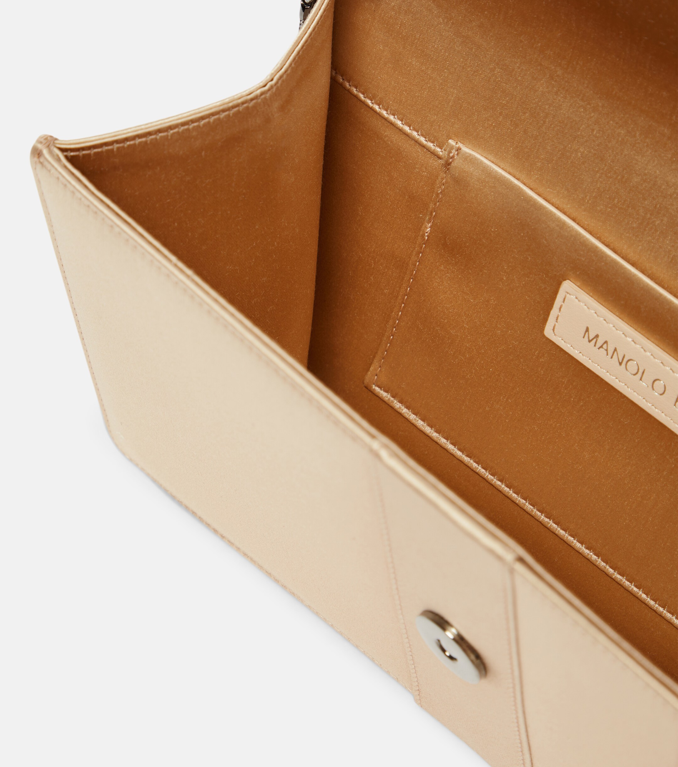 MANOLO BLAHNIK Capri embellished satin clutch
