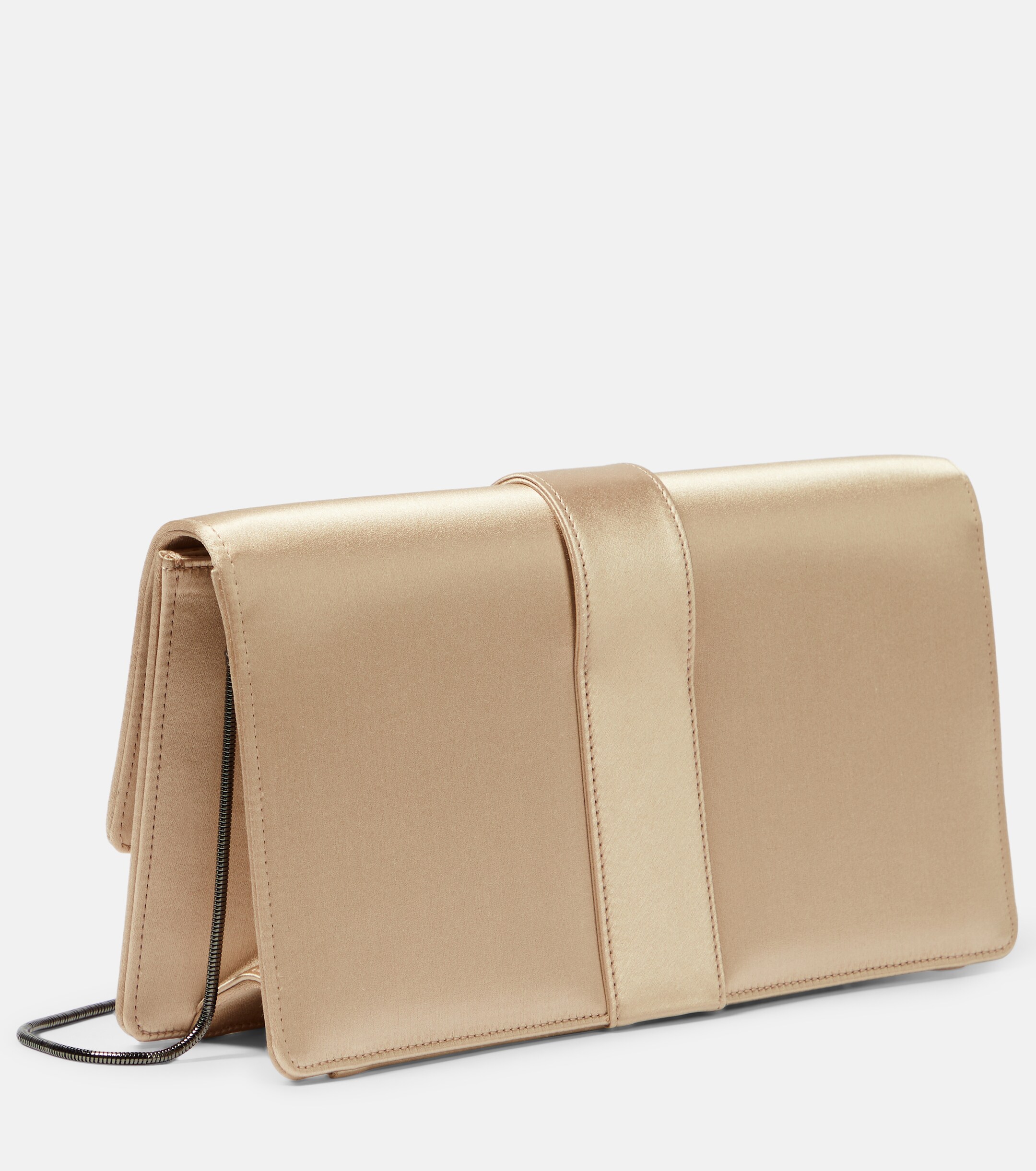 MANOLO BLAHNIK Capri embellished satin clutch