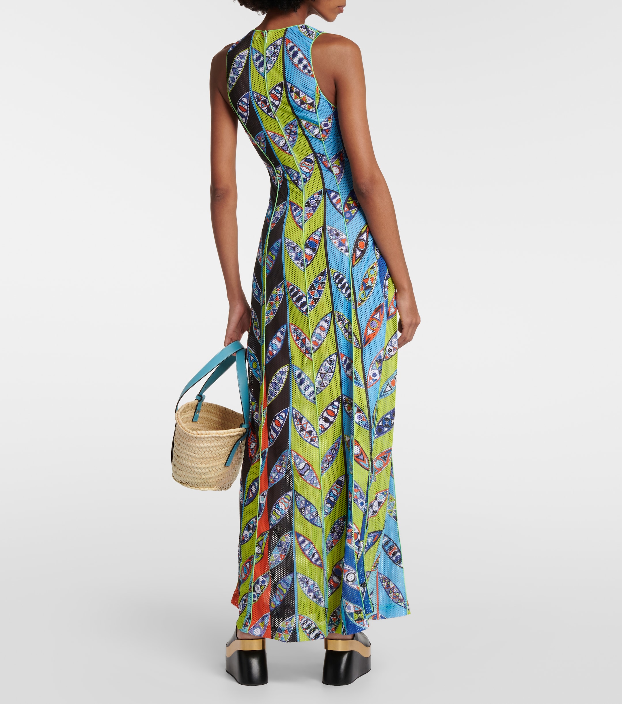 Pucci Girandole mesh maxi dress
